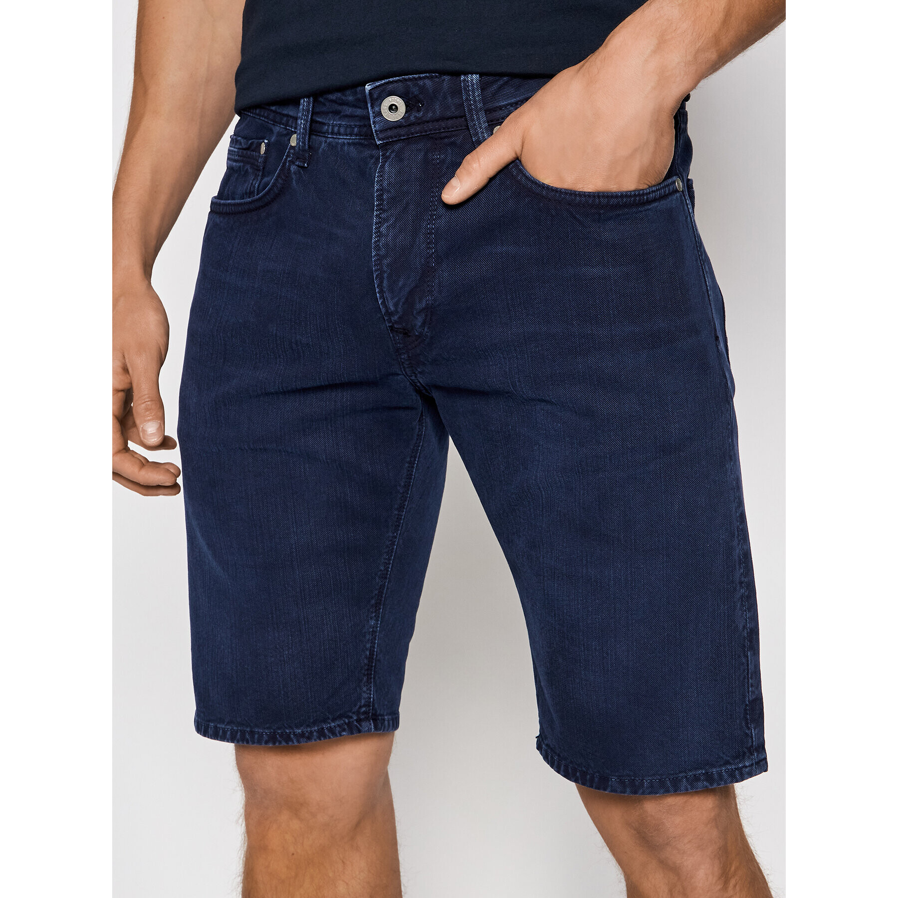 Pepe Jeans Дънкови шорти Stanley PM800792 Тъмносин Regular Fit - Pepit.bg