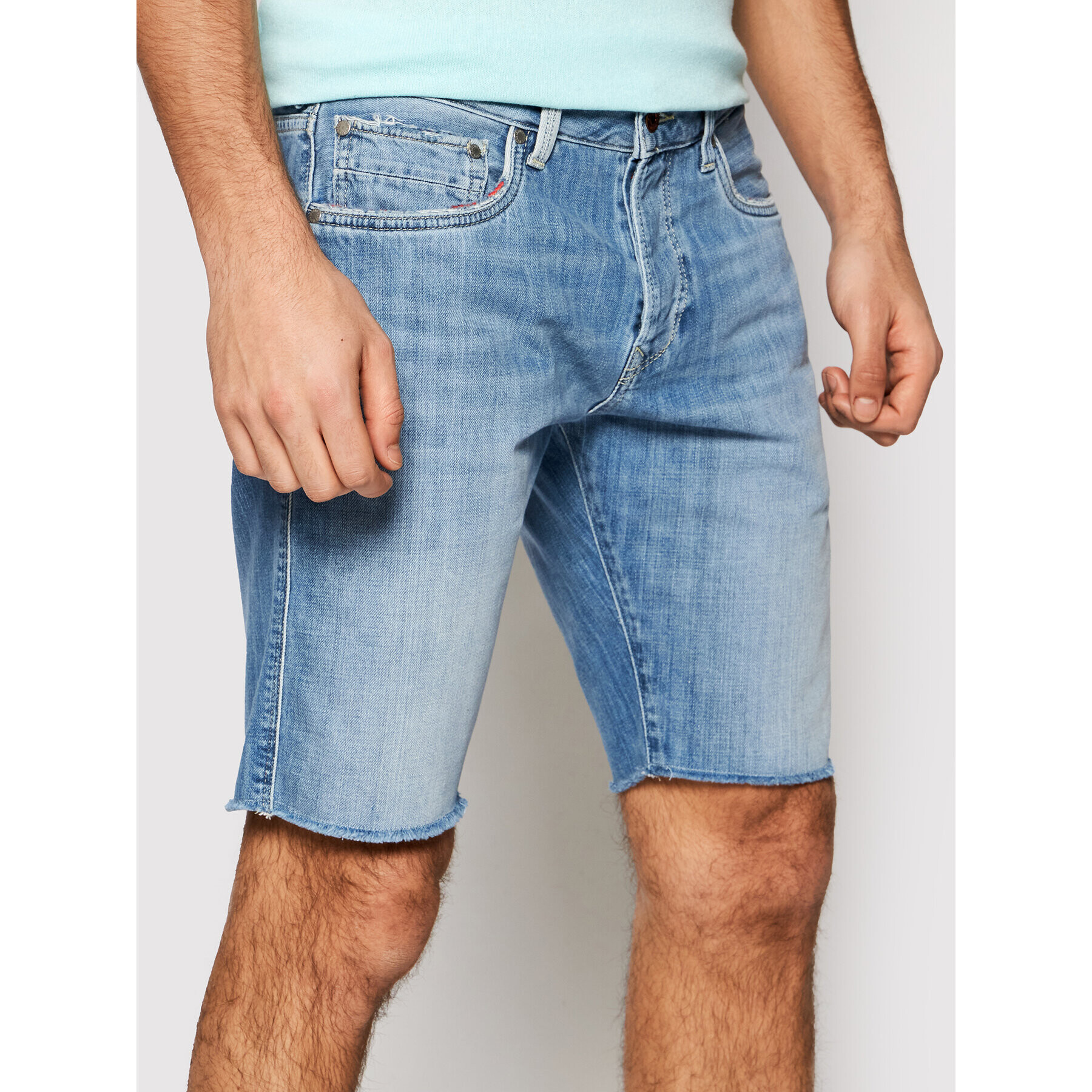 Pepe Jeans Дънкови шорти Stanley PM800853 Син Regular Fit - Pepit.bg