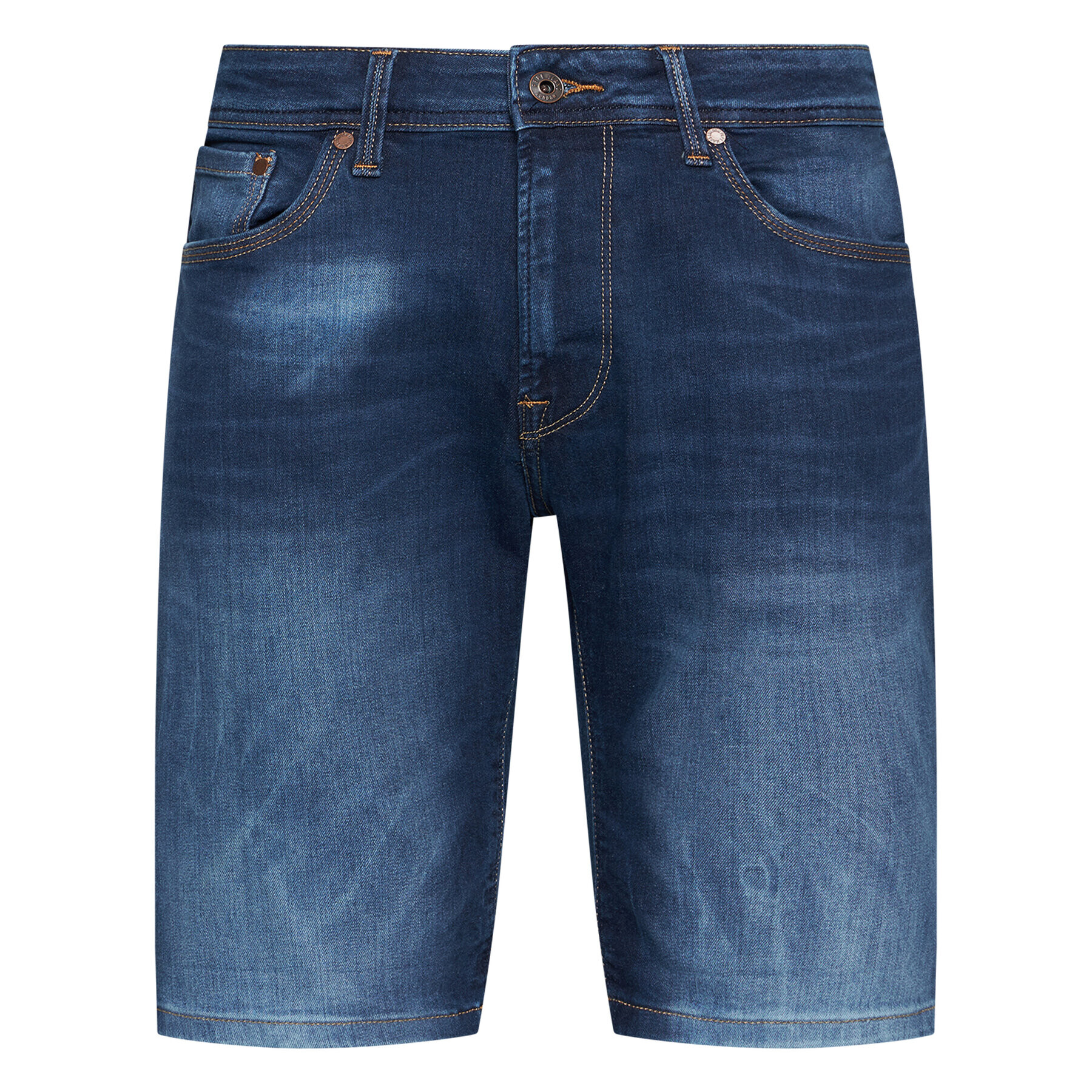 Pepe Jeans Дънкови шорти Stanley PM800854 Тъмносин Taper Fit - Pepit.bg