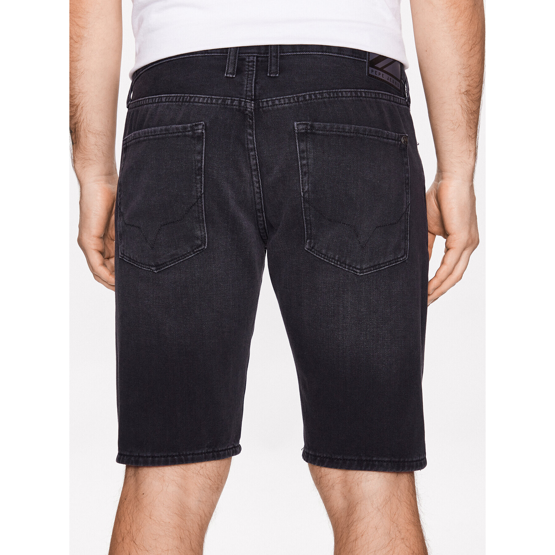 Pepe Jeans Дънкови шорти Stanley Short Black PM801020 Син Tapered Fit - Pepit.bg