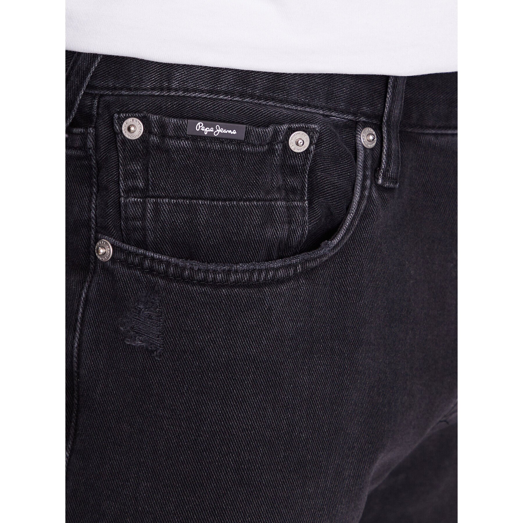 Pepe Jeans Дънкови шорти Stanley Short Black PM801020 Син Tapered Fit - Pepit.bg