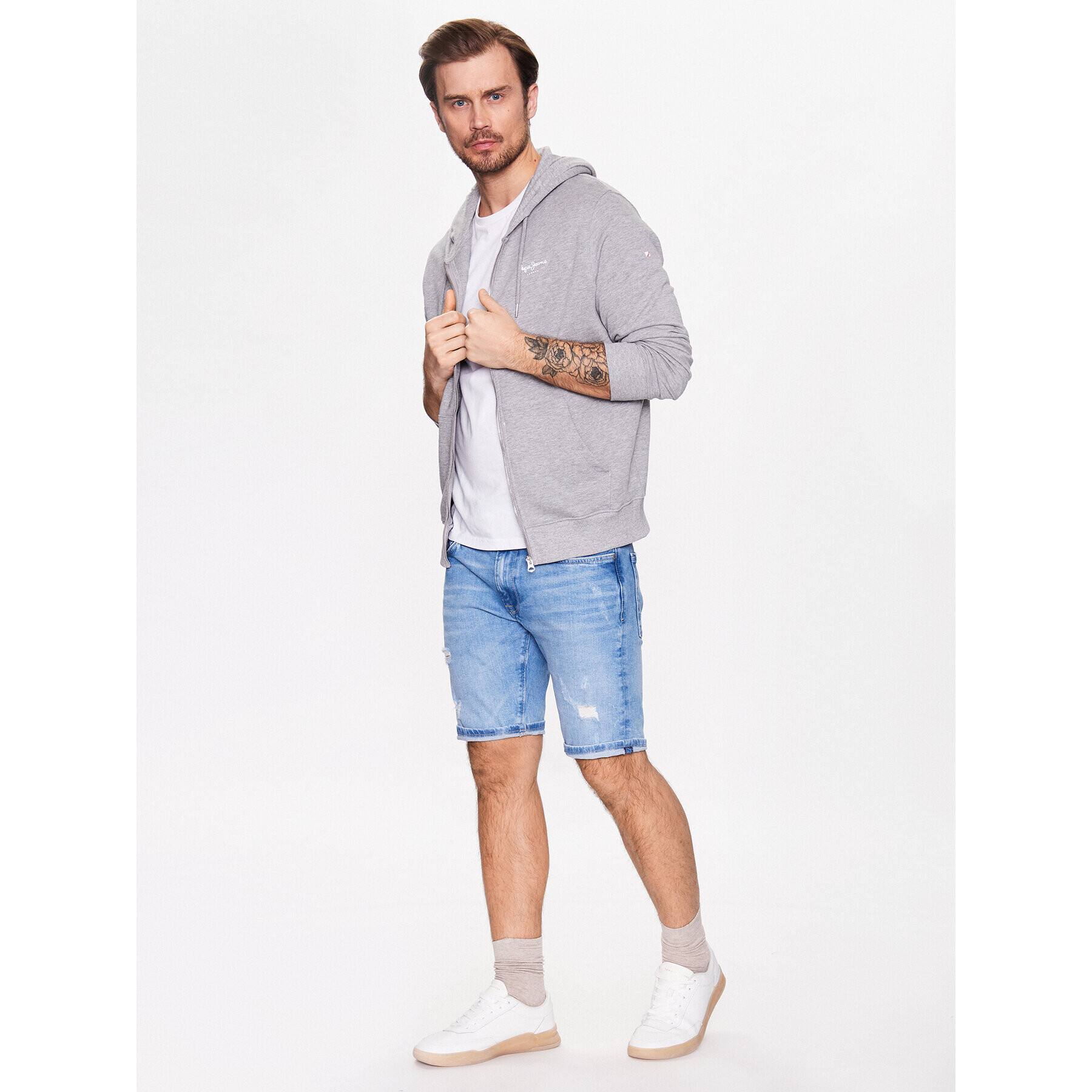 Pepe Jeans Дънкови шорти Stanley Short PM800940VT5 Син Tapered Fit - Pepit.bg