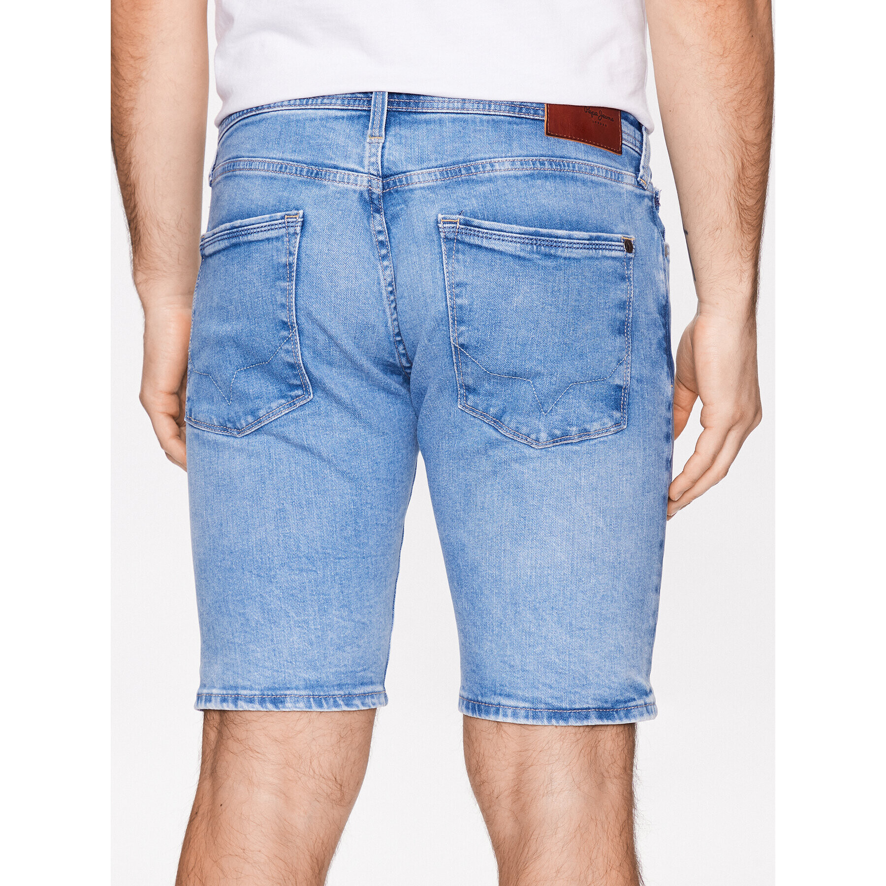 Pepe Jeans Дънкови шорти Stanley Short PM800940VT5 Син Tapered Fit - Pepit.bg