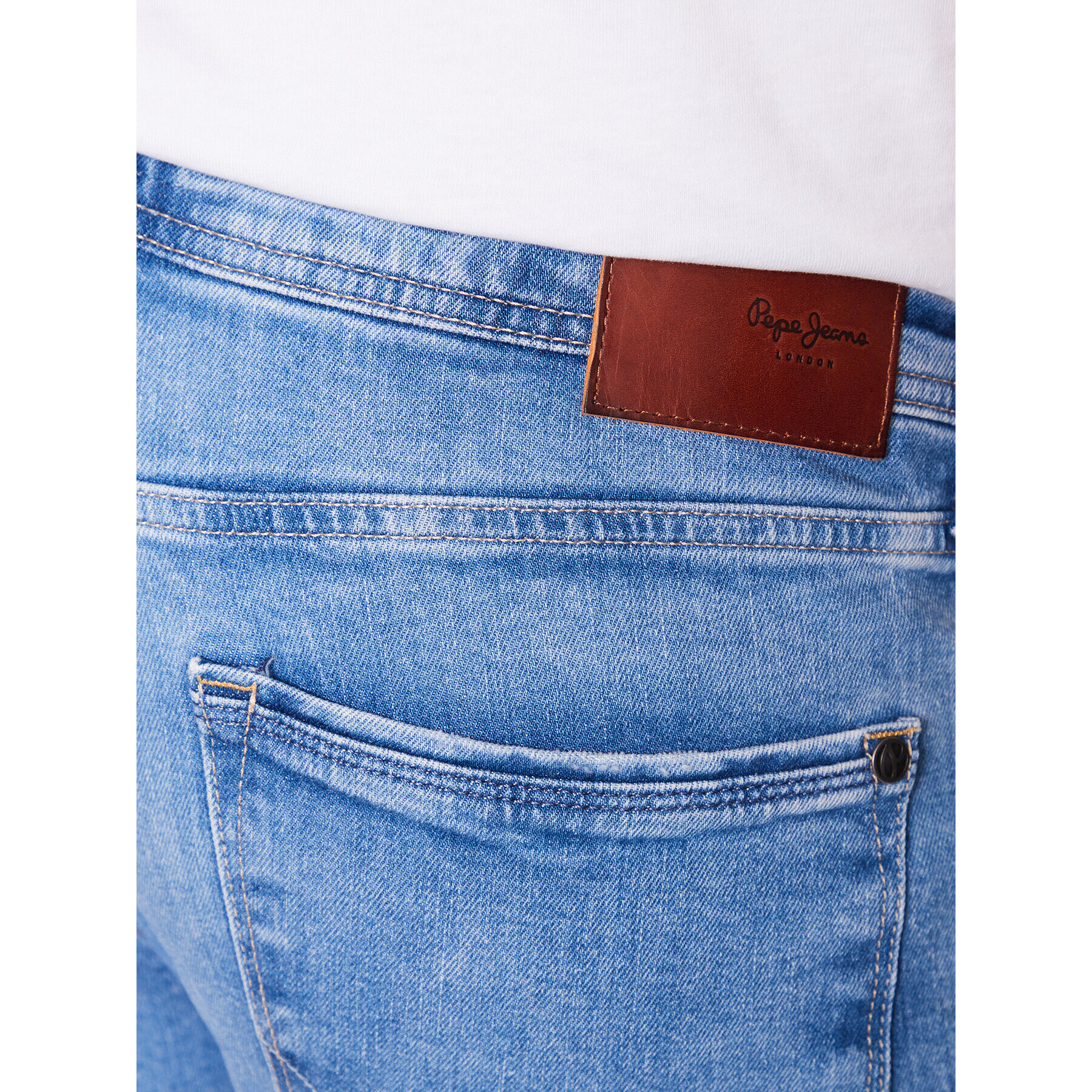 Pepe Jeans Дънкови шорти Stanley Short PM800940VT5 Син Tapered Fit - Pepit.bg