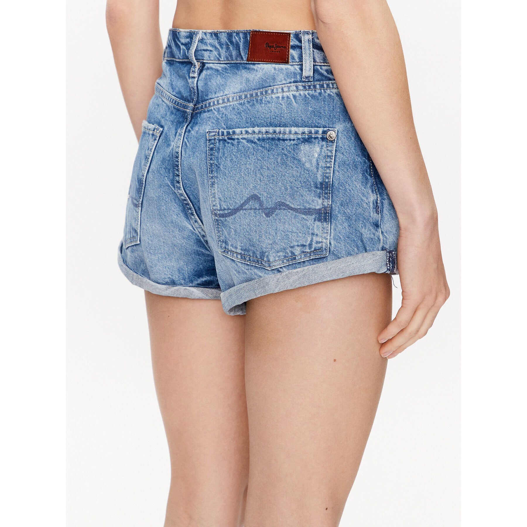 Pepe Jeans Дънкови шорти Suzie PL801003WU3 Син Regular Fit - Pepit.bg