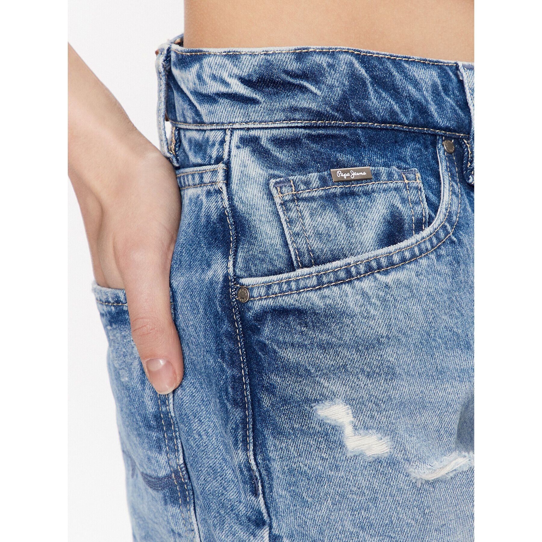 Pepe Jeans Дънкови шорти Suzie PL801003WU3 Син Regular Fit - Pepit.bg
