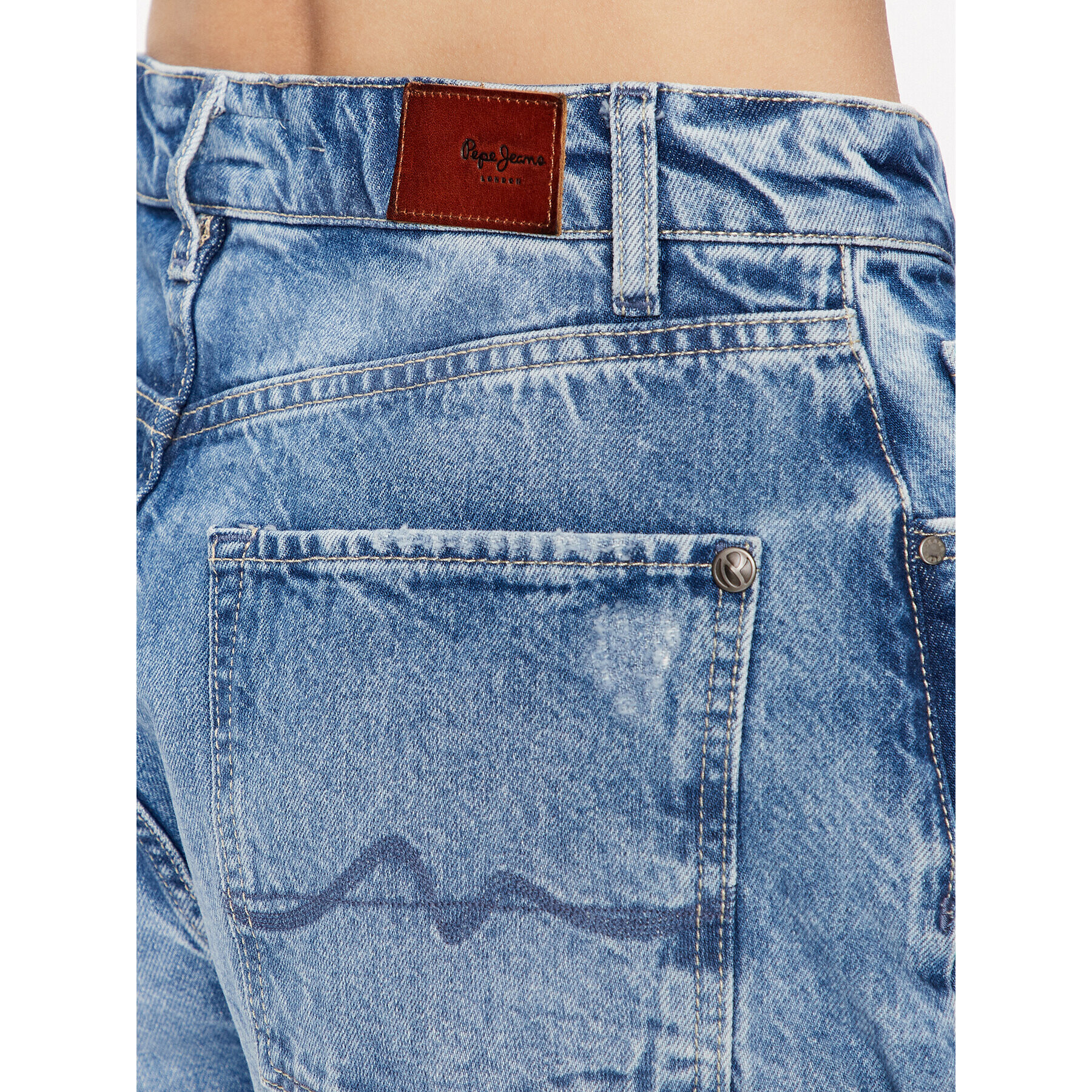 Pepe Jeans Дънкови шорти Suzie PL801003WU3 Син Regular Fit - Pepit.bg