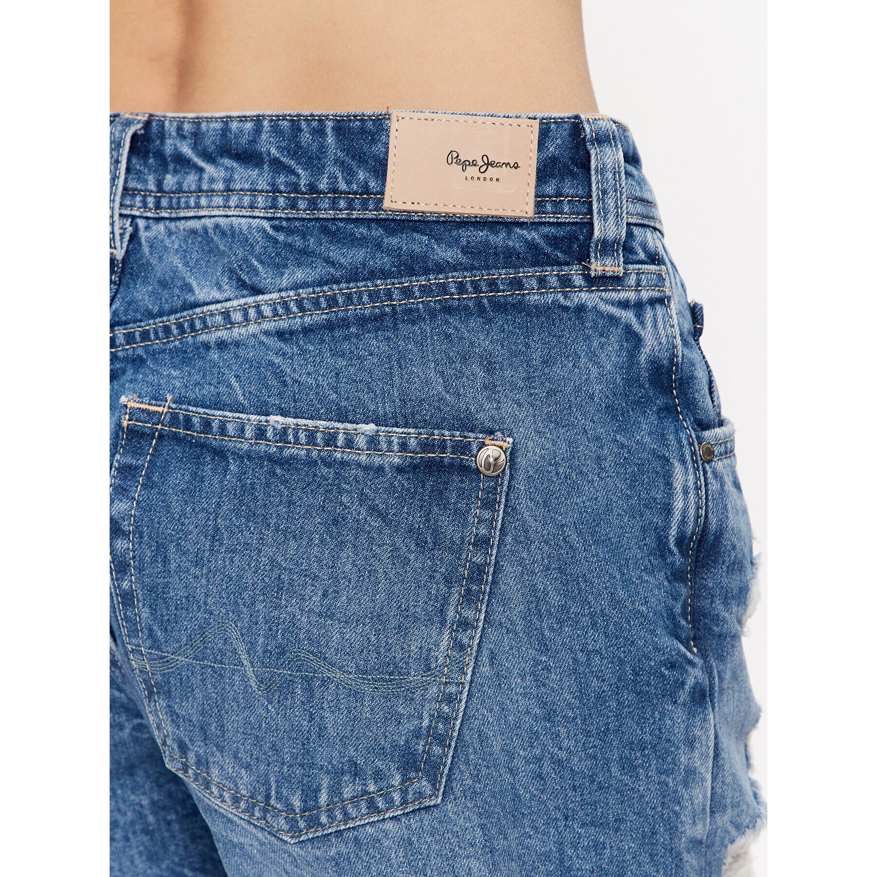 Pepe Jeans Дънкови шорти Thrasher PL801004VT2 Син Regular Fit - Pepit.bg
