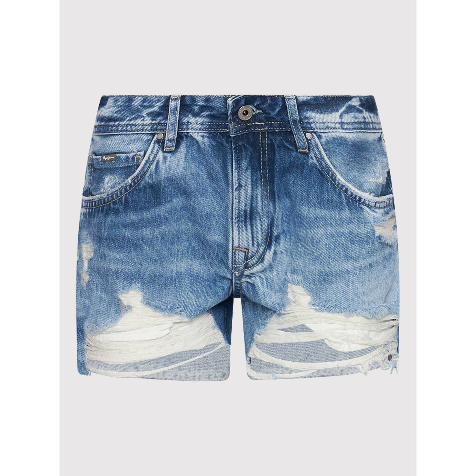 Pepe Jeans Дънкови шорти Trasher PL801004 Син Regular Fit - Pepit.bg