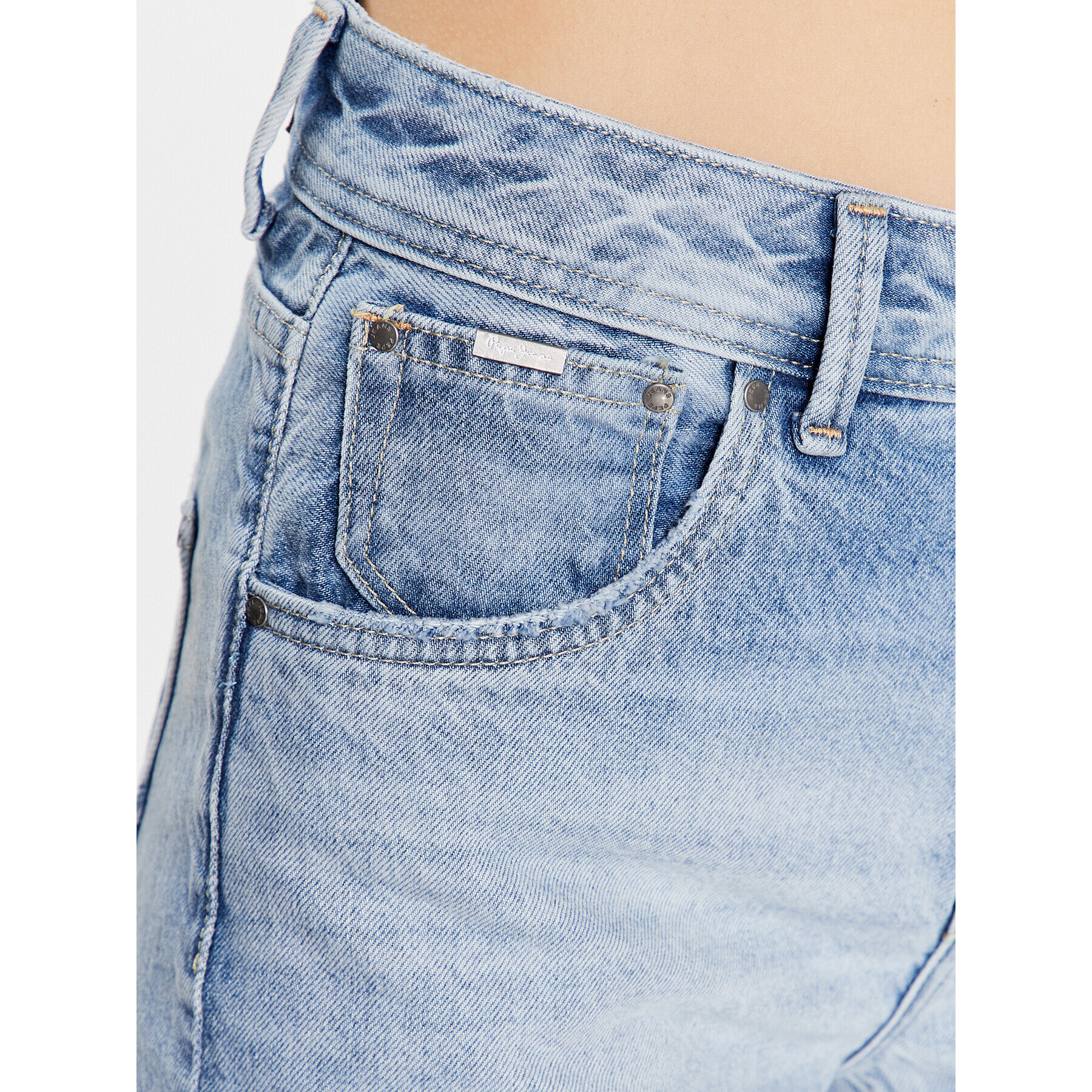 Pepe Jeans Дънкови шорти Violet Bermuda PL801006HQ8 Син Relaxed Fit - Pepit.bg