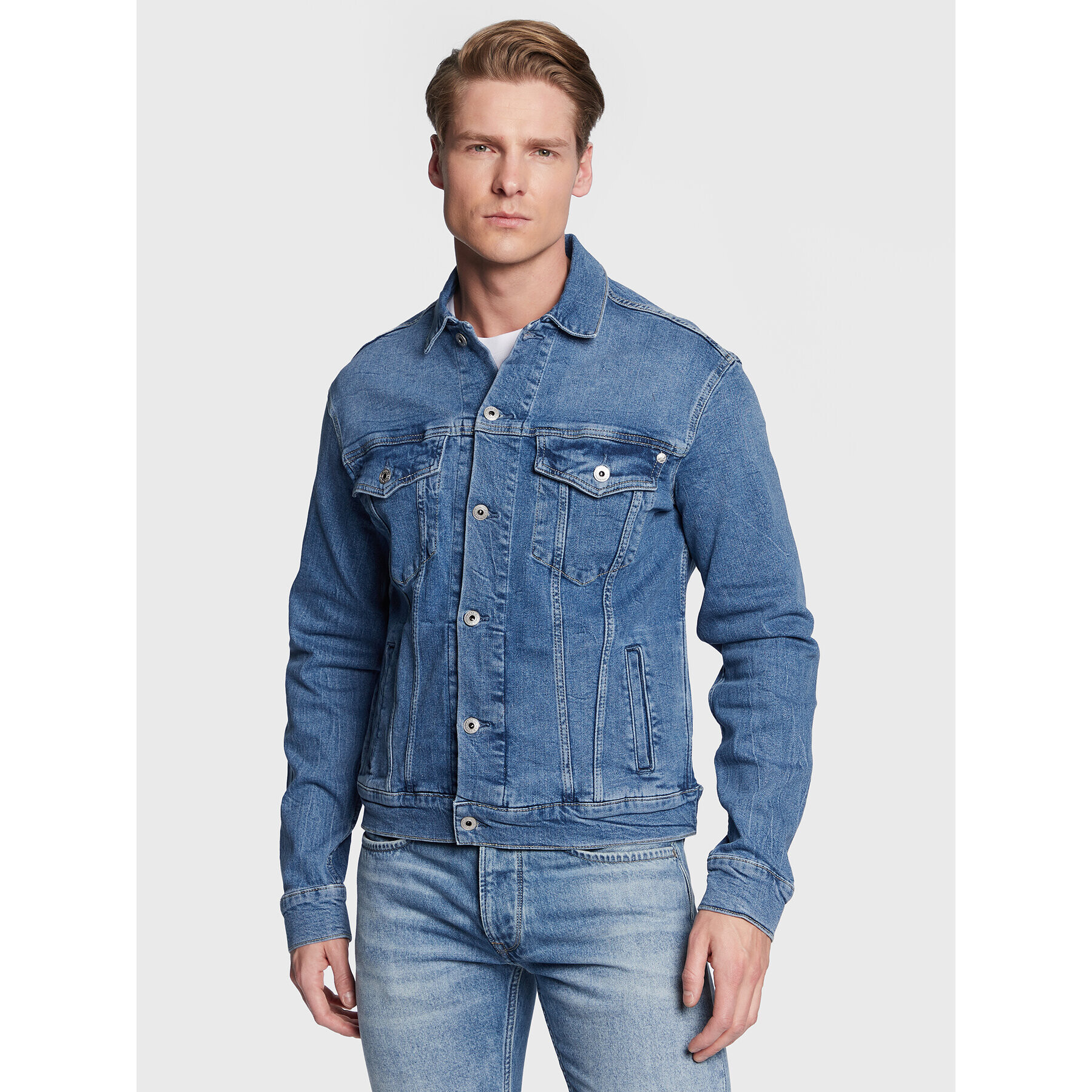 Pepe Jeans Дънково яке Pinner PM402465 Син Regular Fit - Pepit.bg