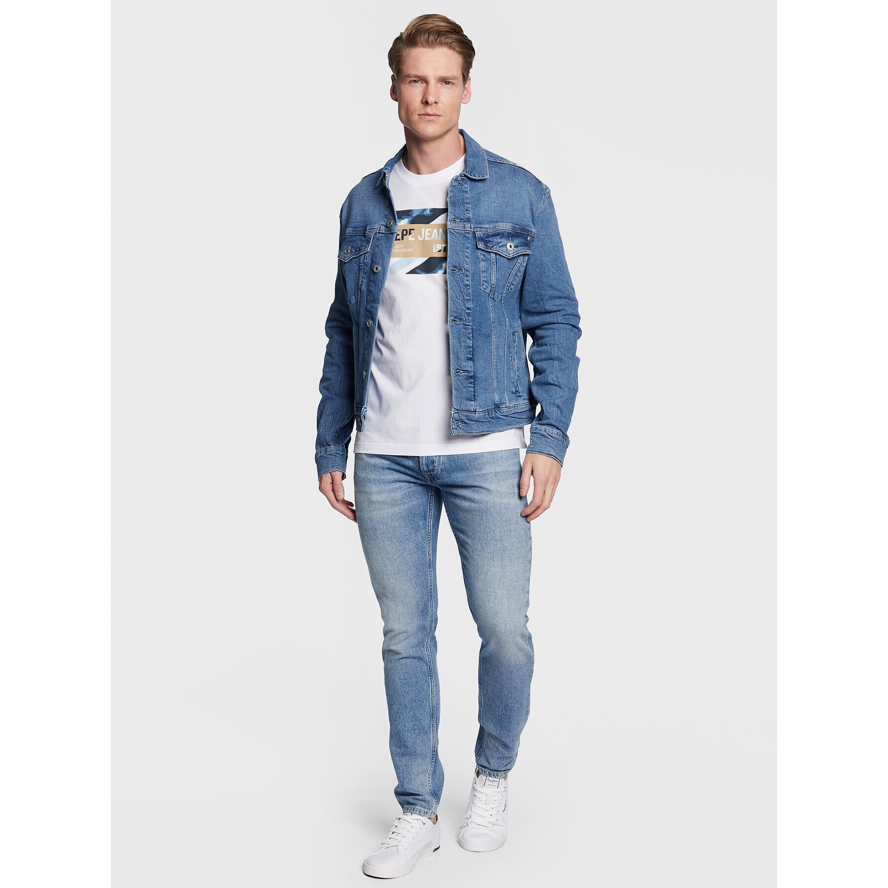 Pepe Jeans Дънково яке Pinner PM402465 Син Regular Fit - Pepit.bg