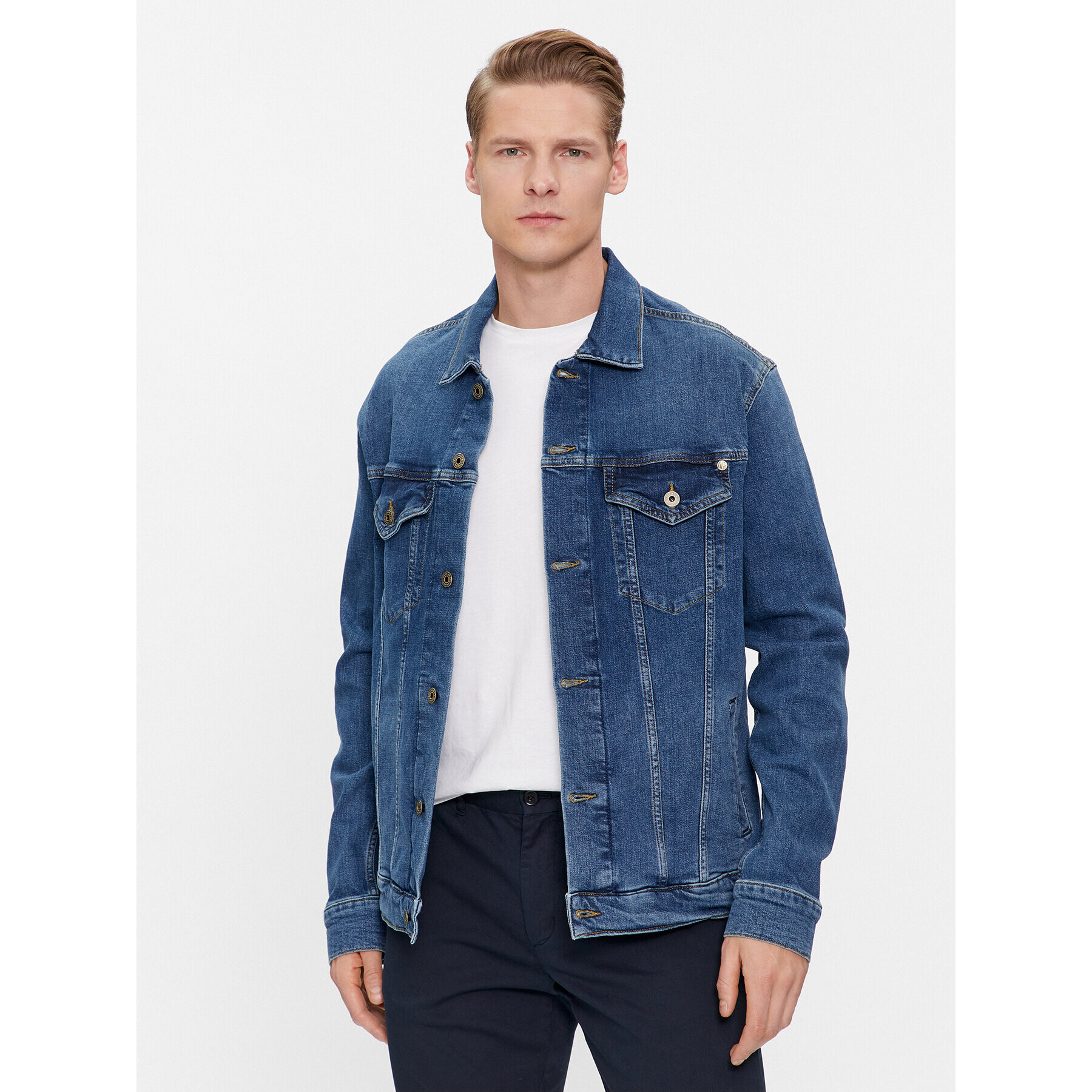 Pepe Jeans Дънково яке Pinners PM402715 Син Regular Fit - Pepit.bg