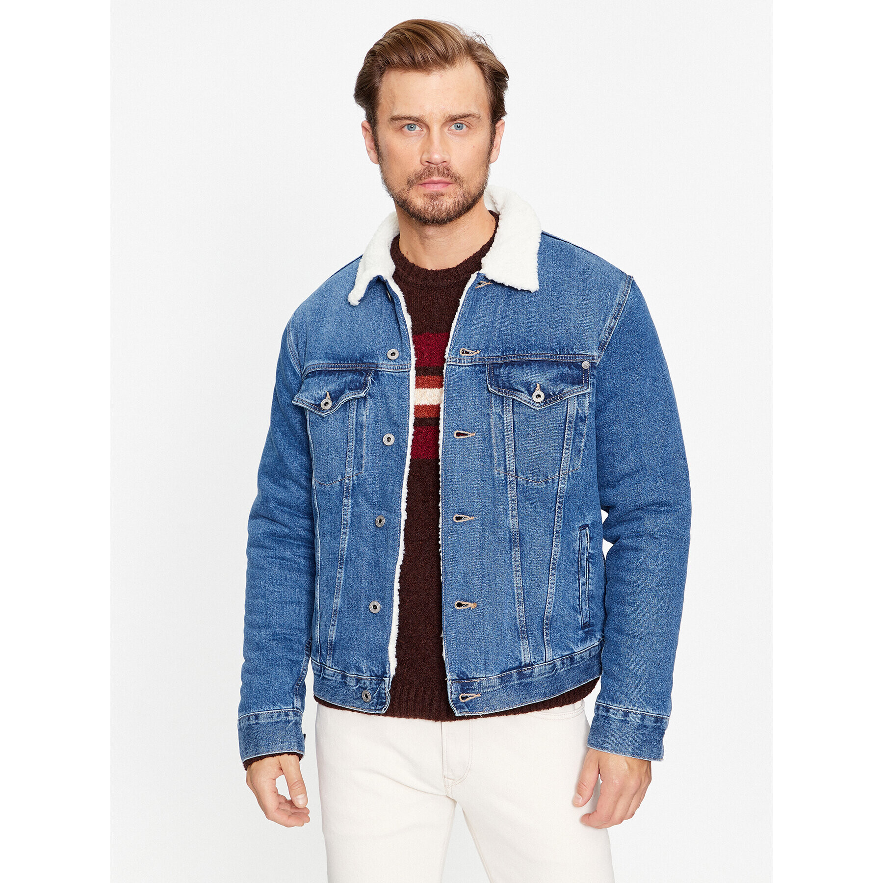 Pepe Jeans Дънково яке PM402628 Син Regular Fit - Pepit.bg