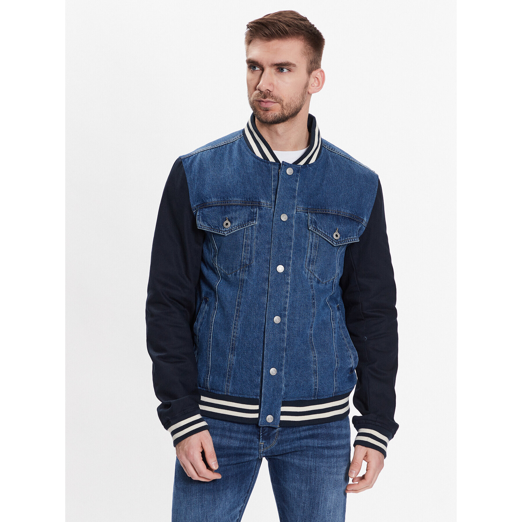 Pepe Jeans Дънково яке Unity PM402714 Син Regular Fit - Pepit.bg