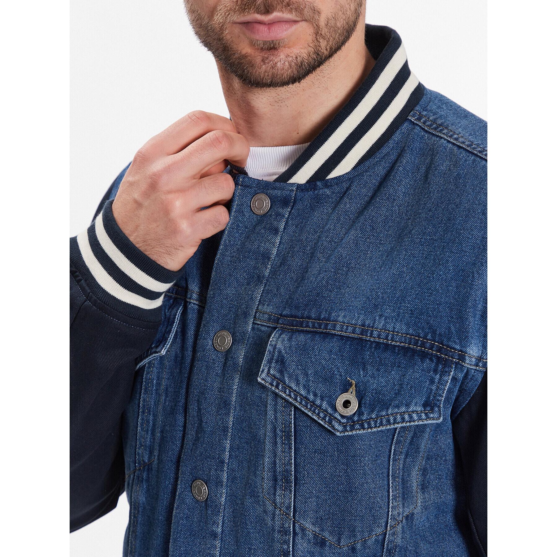 Pepe Jeans Дънково яке Unity PM402714 Син Regular Fit - Pepit.bg