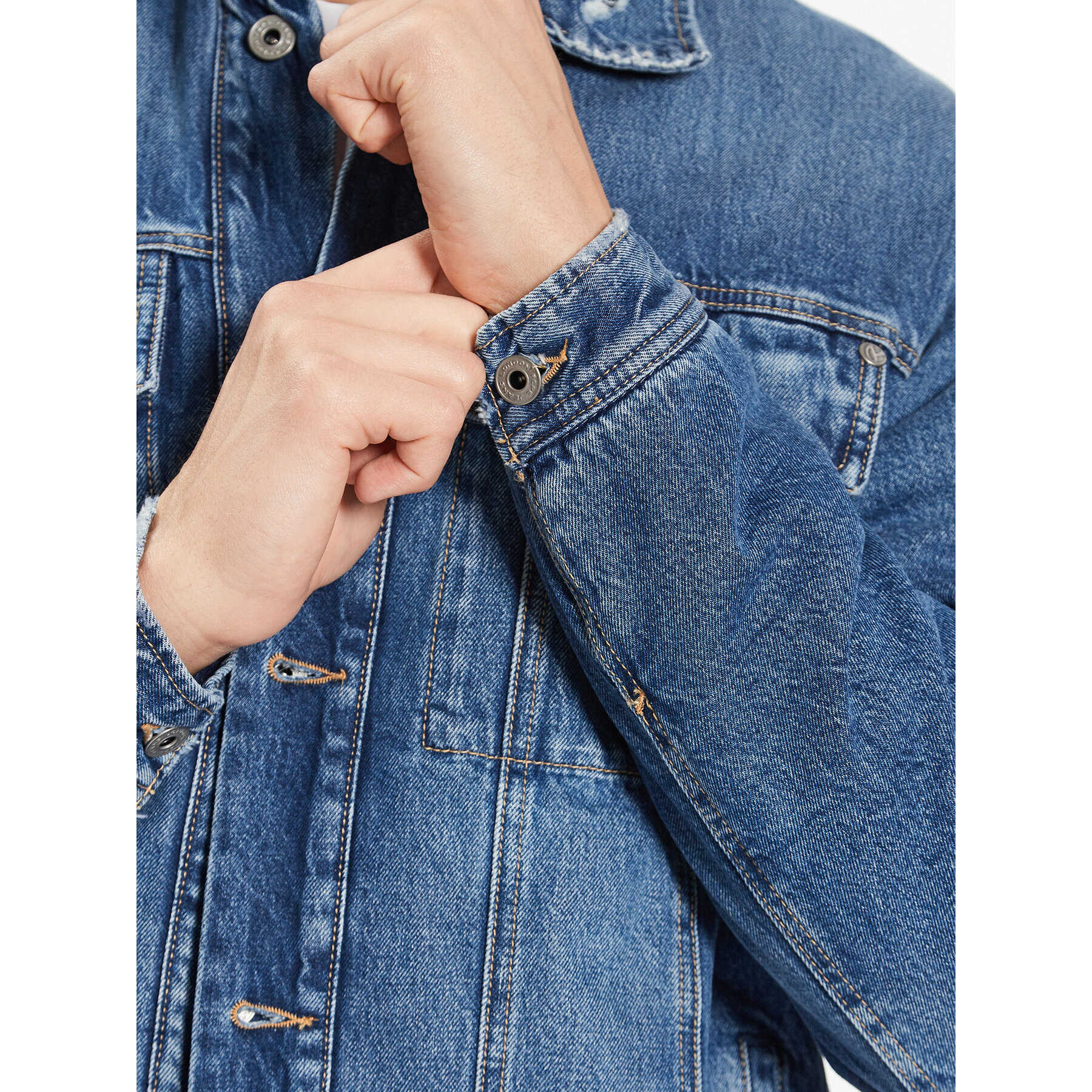 Pepe Jeans Дънково яке Young Bandana PM402673 Син Regular Fit - Pepit.bg