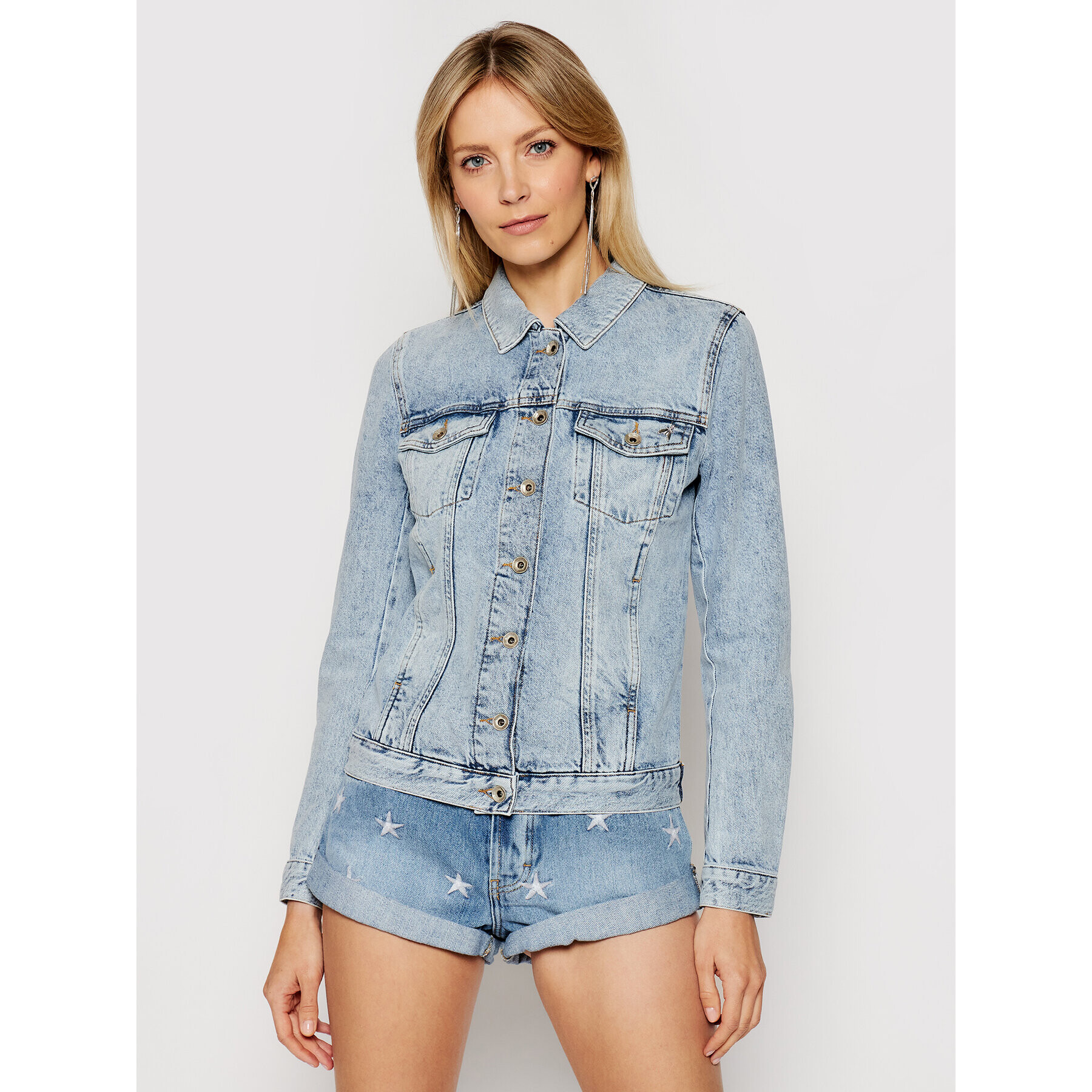 Pepe Jeans Дънково яке 8J0971/A1WZB-C876 Син Regular Fit - Pepit.bg