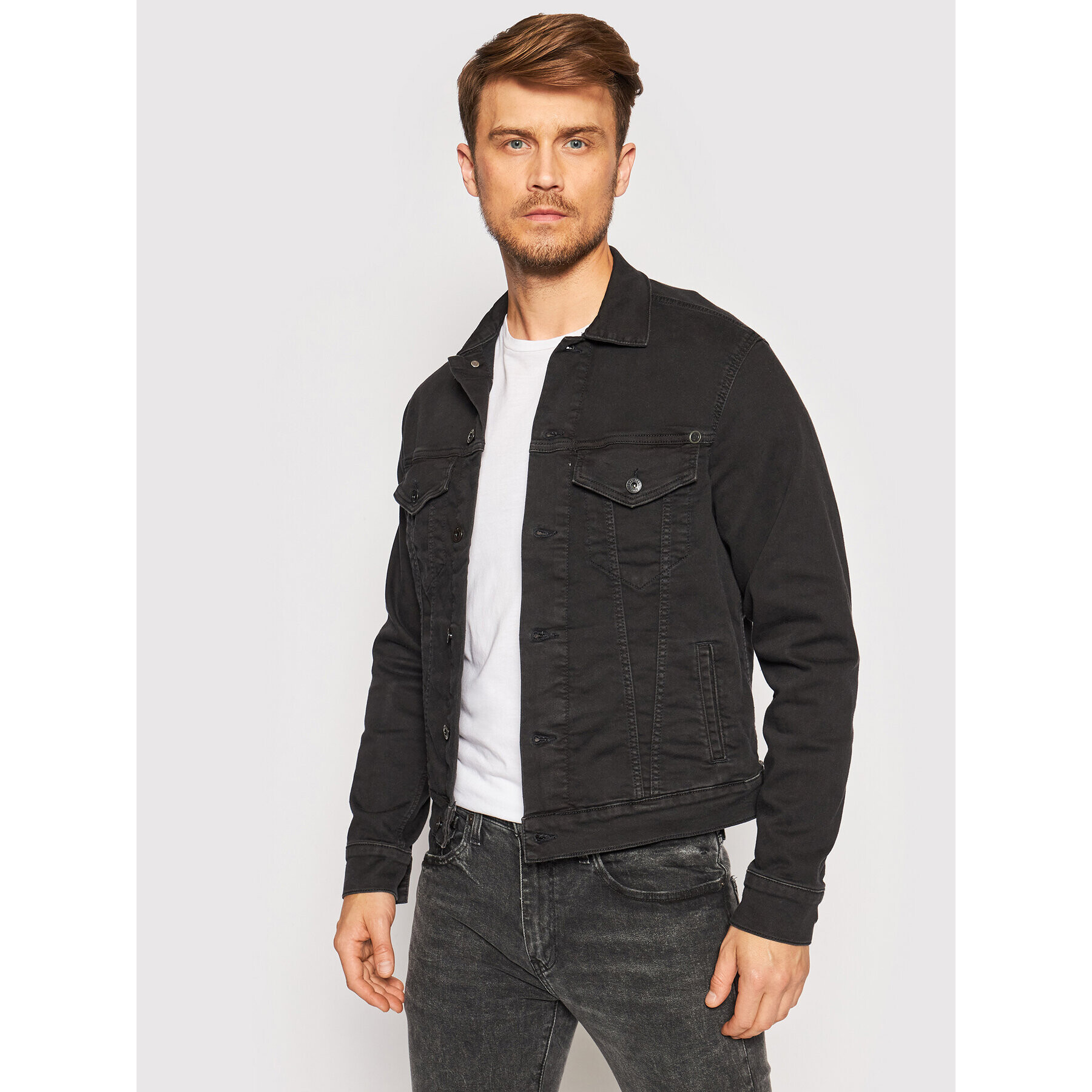 Pepe Jeans Дънково яке GYMDIGO Pinner PM400908 Черен Regular Fit - Pepit.bg