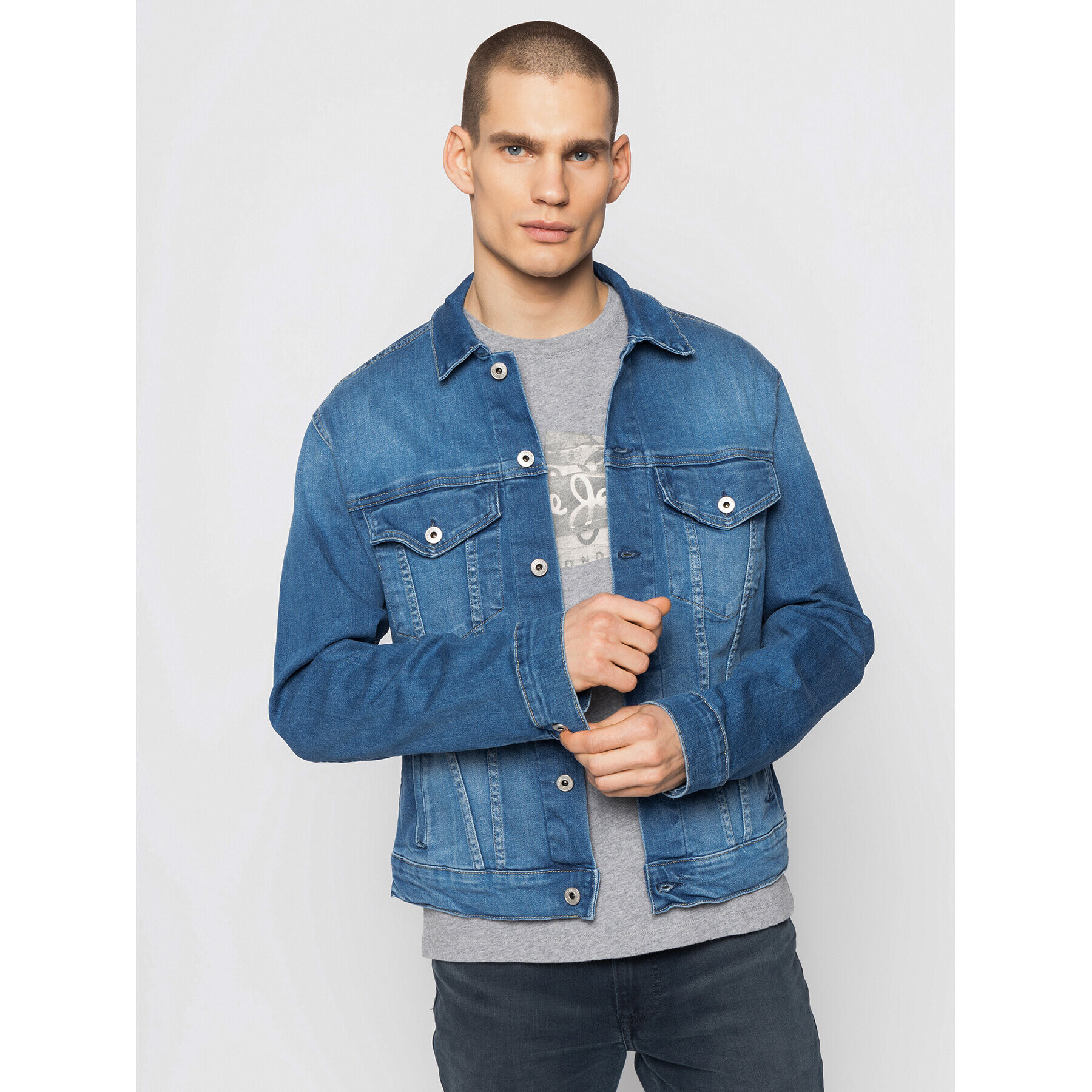 Pepe Jeans Дънково яке GYMDIGO Pinner PM400908 Син Regular Fit - Pepit.bg