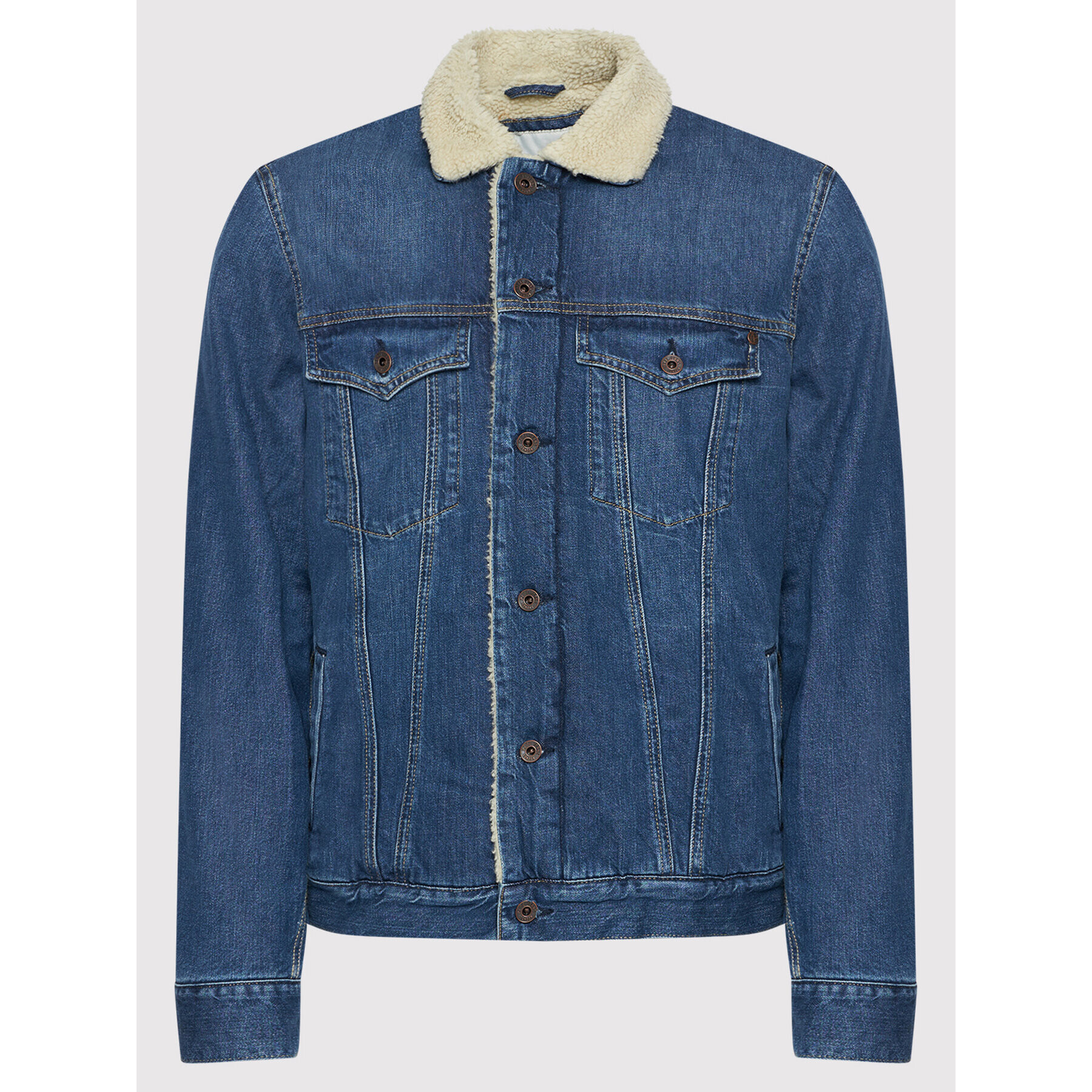 Pepe Jeans Дънково яке Pinner Dlx PM401281 Син Regular Fit - Pepit.bg