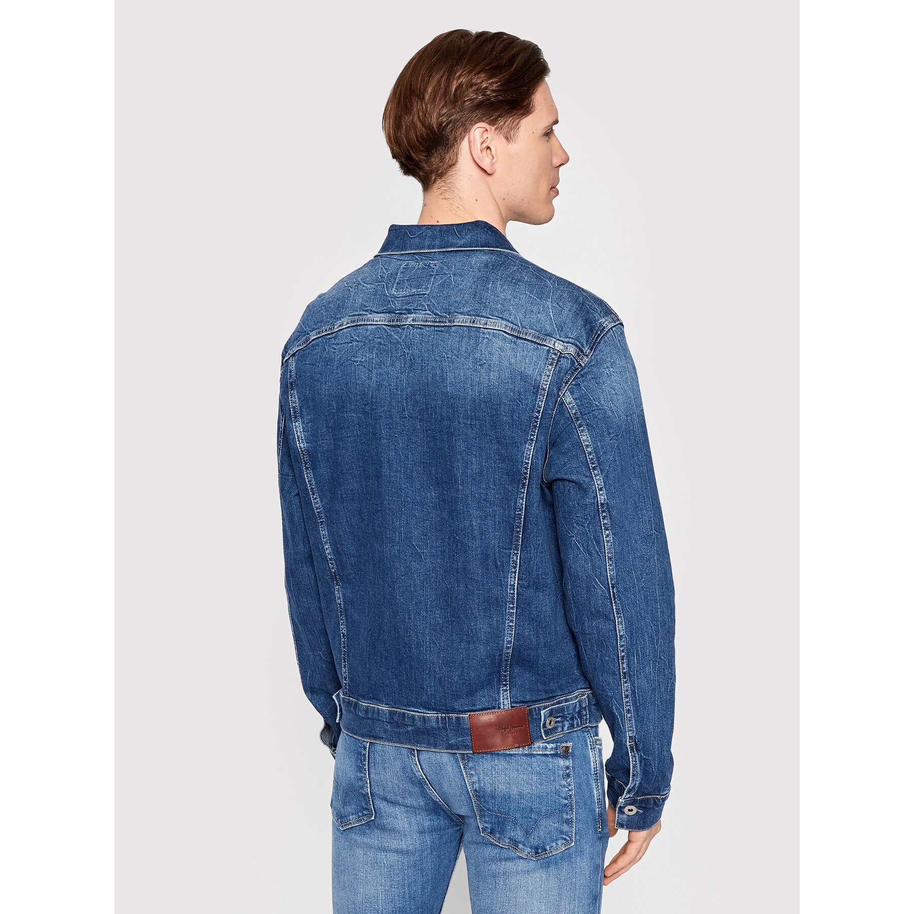 Pepe Jeans Дънково яке Pinner PM402465 Тъмносин Regular Fit - Pepit.bg