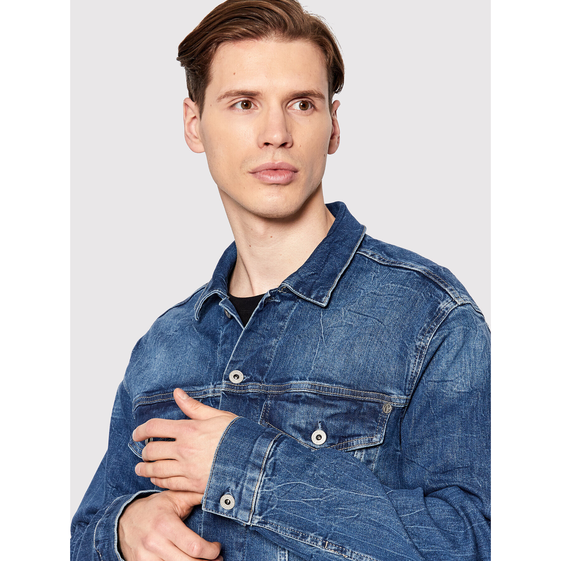 Pepe Jeans Дънково яке Pinner PM402465 Тъмносин Regular Fit - Pepit.bg