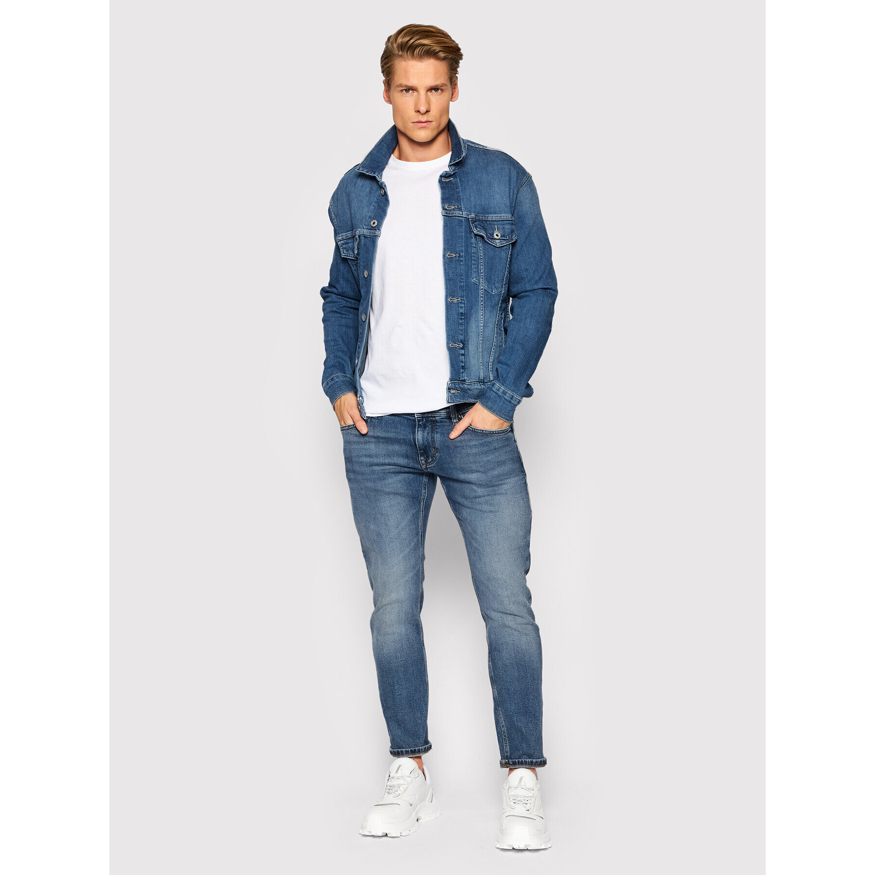 Pepe Jeans Дънково яке PM402465 Тъмносин Regular Fit - Pepit.bg