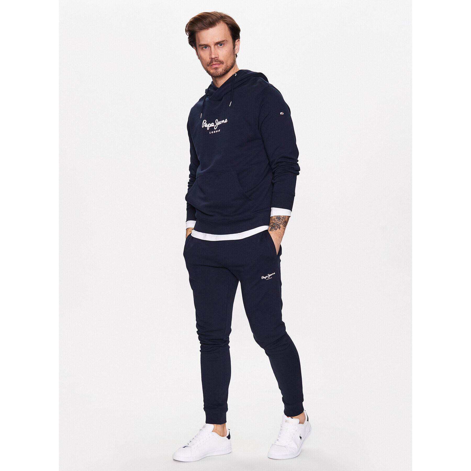 Pepe Jeans Долнище анцуг Edward Jogger PM211551 Тъмносин Regular Fit - Pepit.bg