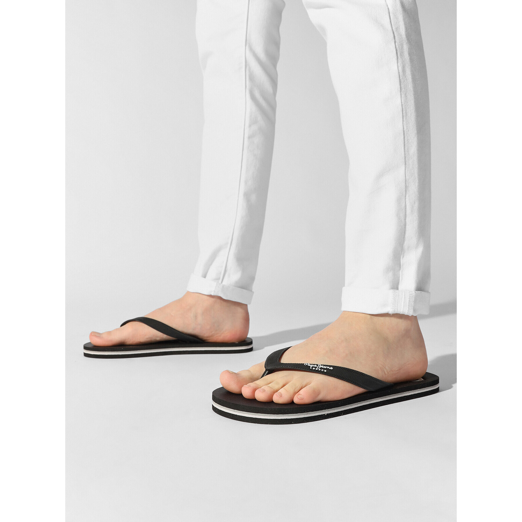 Pepe Jeans Джапанки Bay Beach Basic M PMS70128 Черен - Pepit.bg
