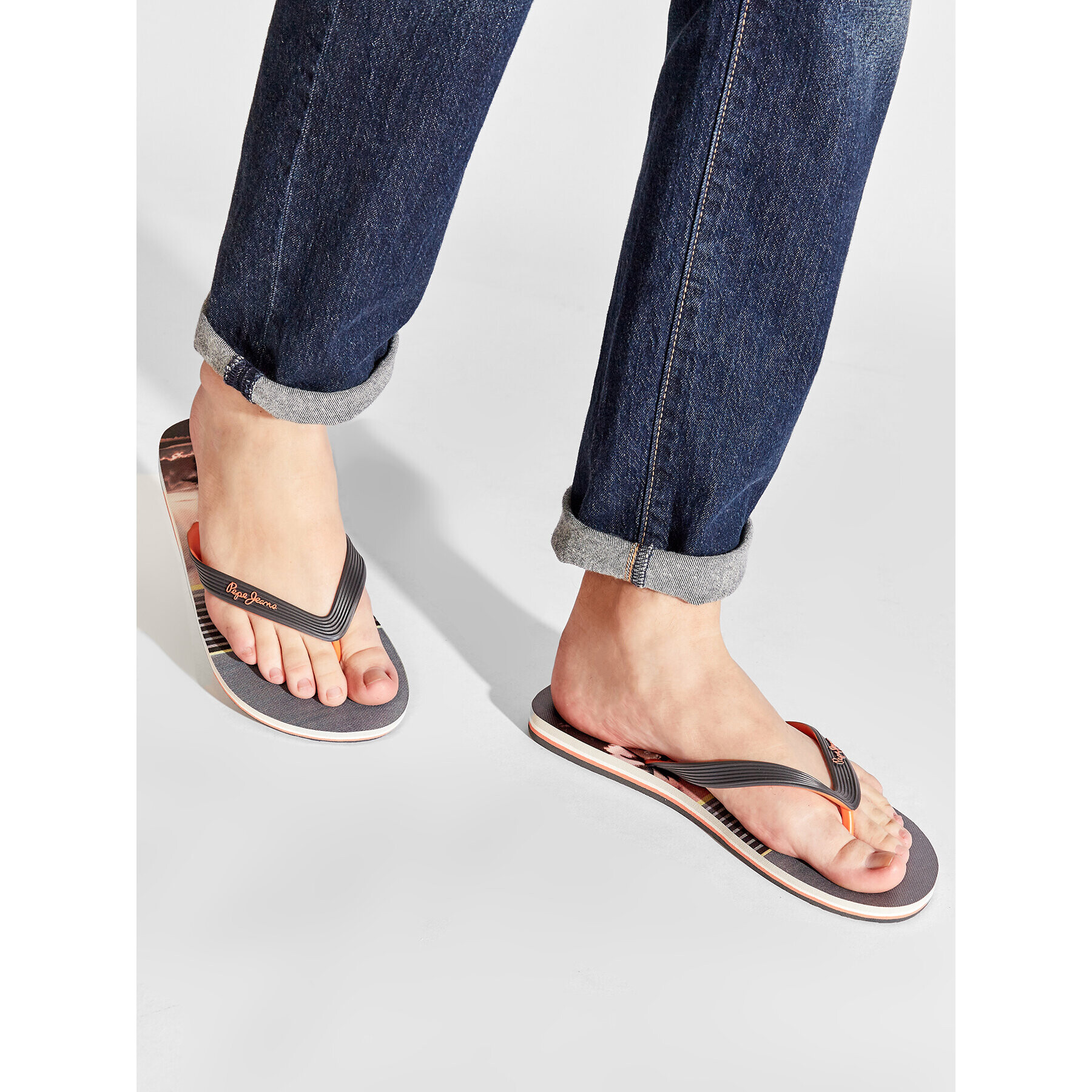 Pepe Jeans Джапанки Hawi Palm PMS70115 Черен - Pepit.bg