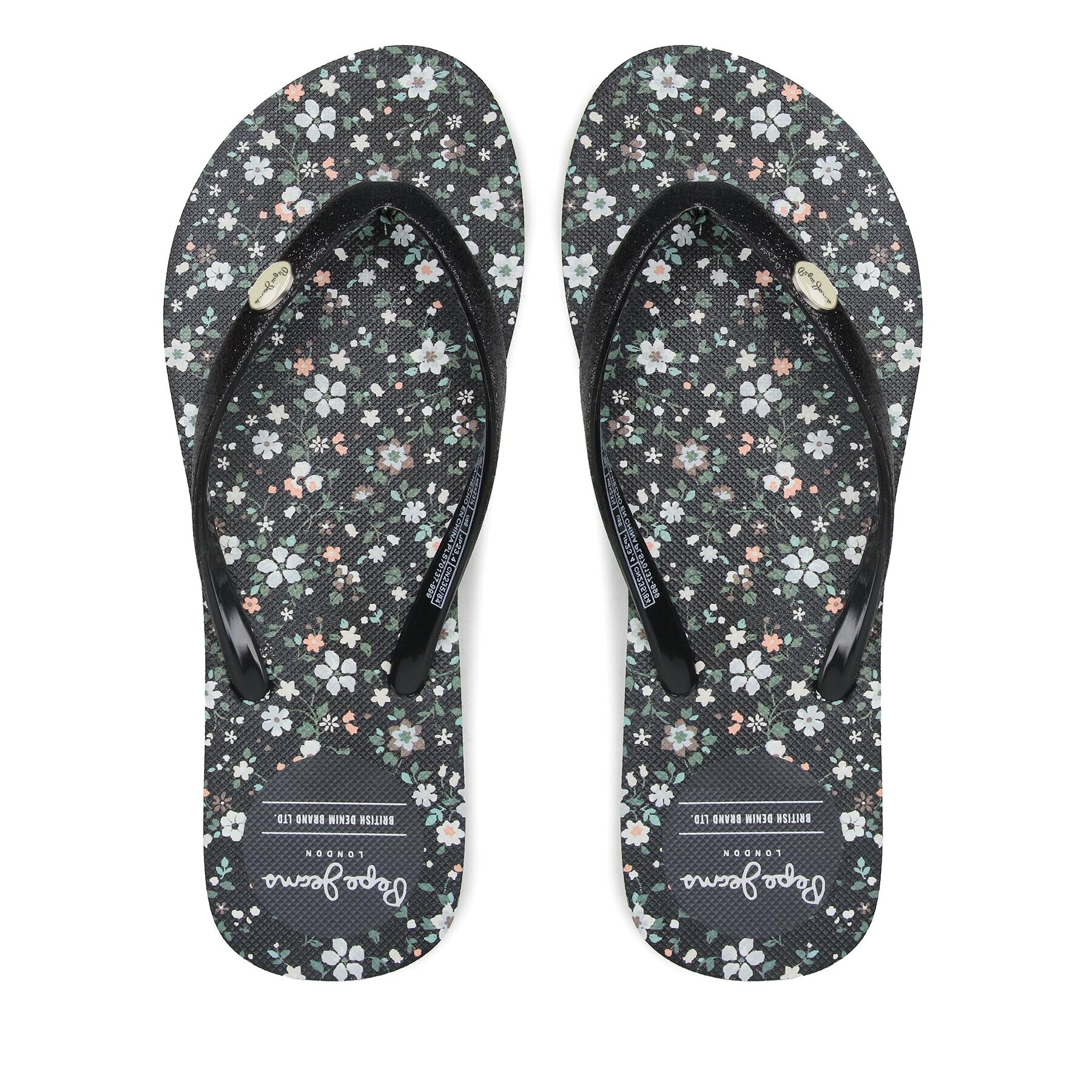 Pepe Jeans Джапанки Rake Garden Night PLS70137 Черен - Pepit.bg