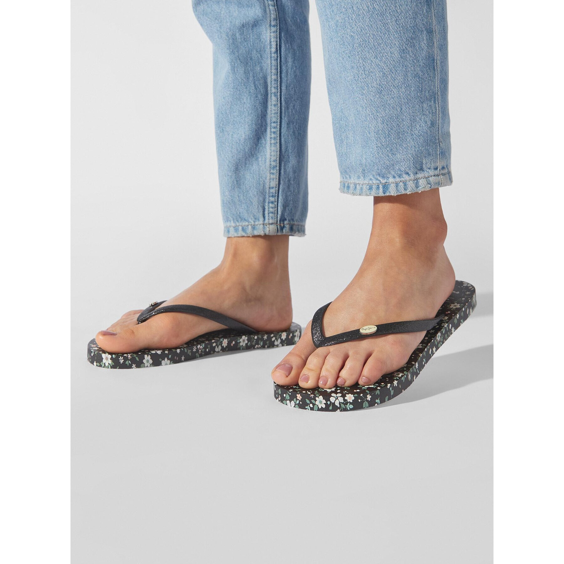 Pepe Jeans Джапанки Rake Garden Night PLS70137 Черен - Pepit.bg