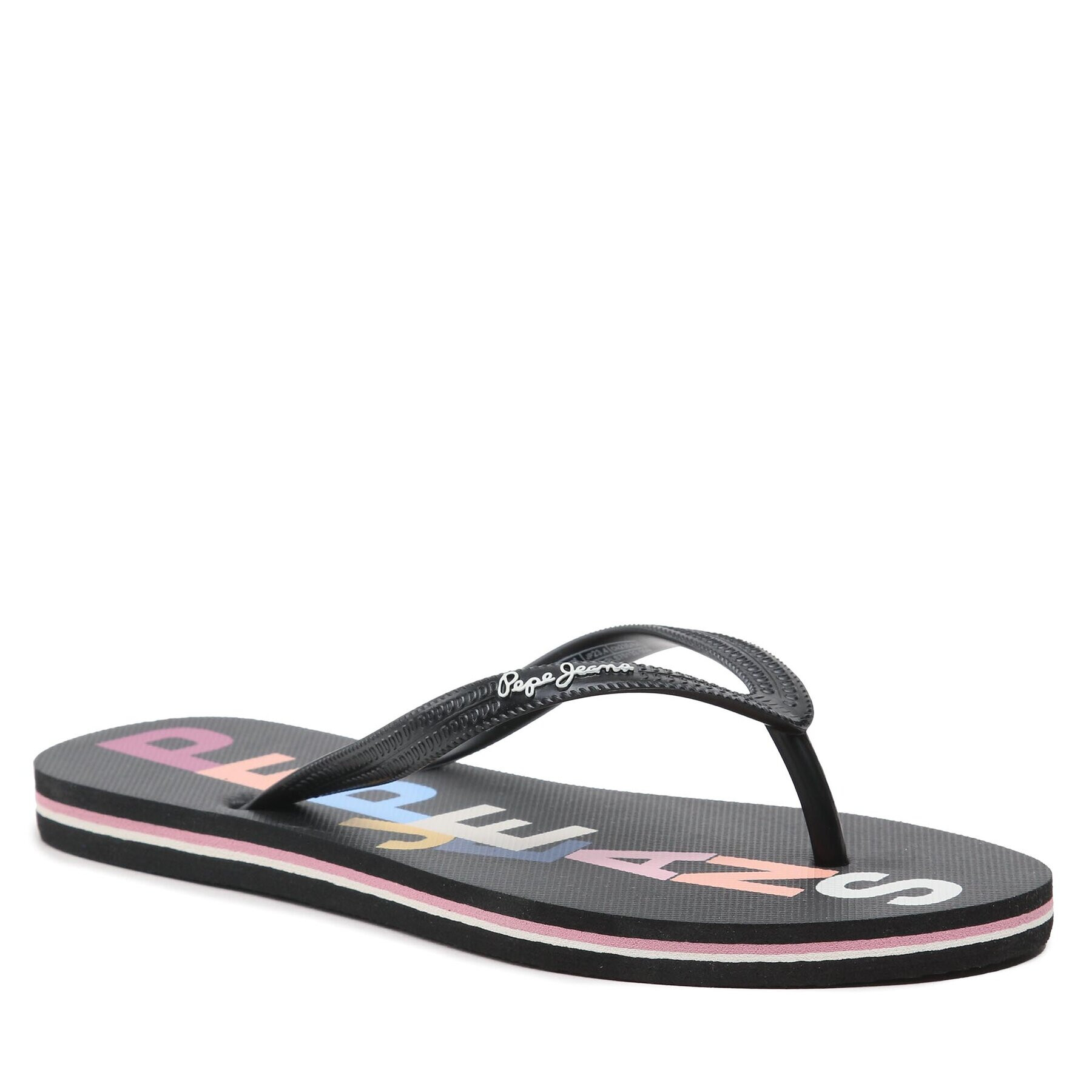 Pepe Jeans Джапанки Rake Letters PLS70132 Черен - Pepit.bg