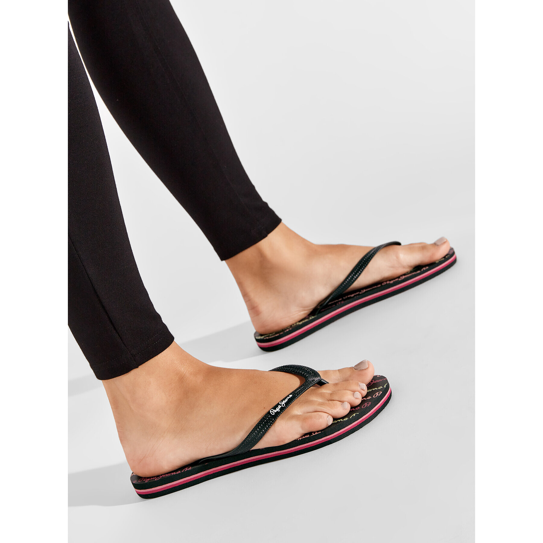 Pepe Jeans Джапанки Rake Log PLS70118 Черен - Pepit.bg