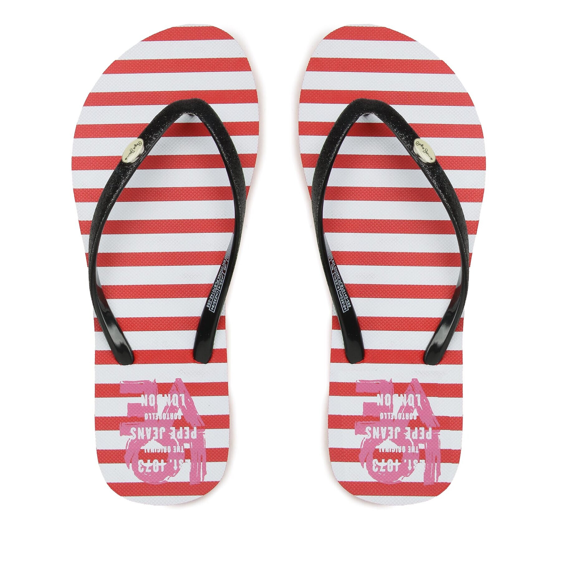 Pepe Jeans Джапанки Rake Love PLS70142 Черен - Pepit.bg