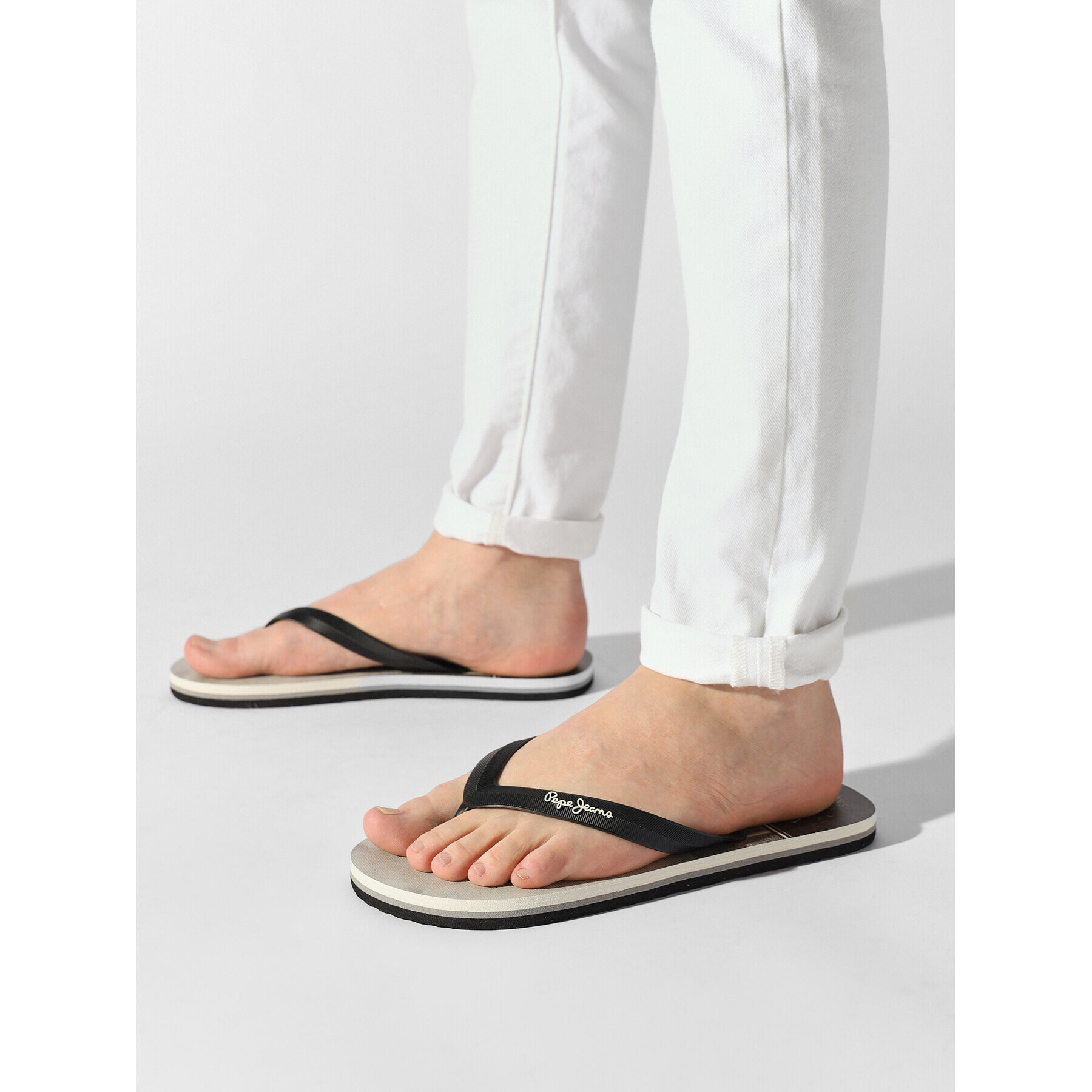 Pepe Jeans Джапанки Whale Sea PMS70131 Черен - Pepit.bg