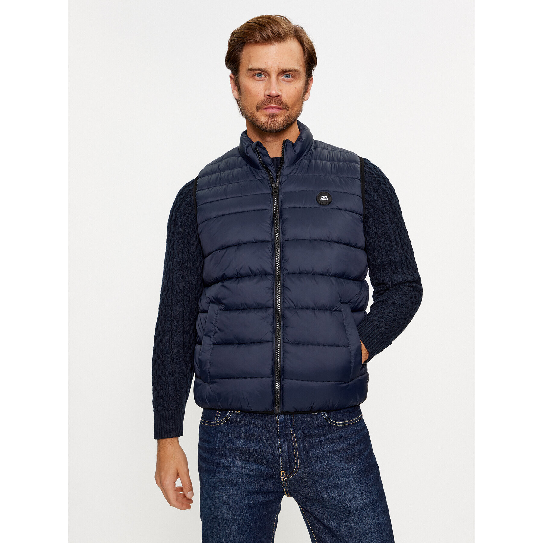 Pepe Jeans Елек Balle Gillet PM402862 Тъмносин Regular Fit - Pepit.bg