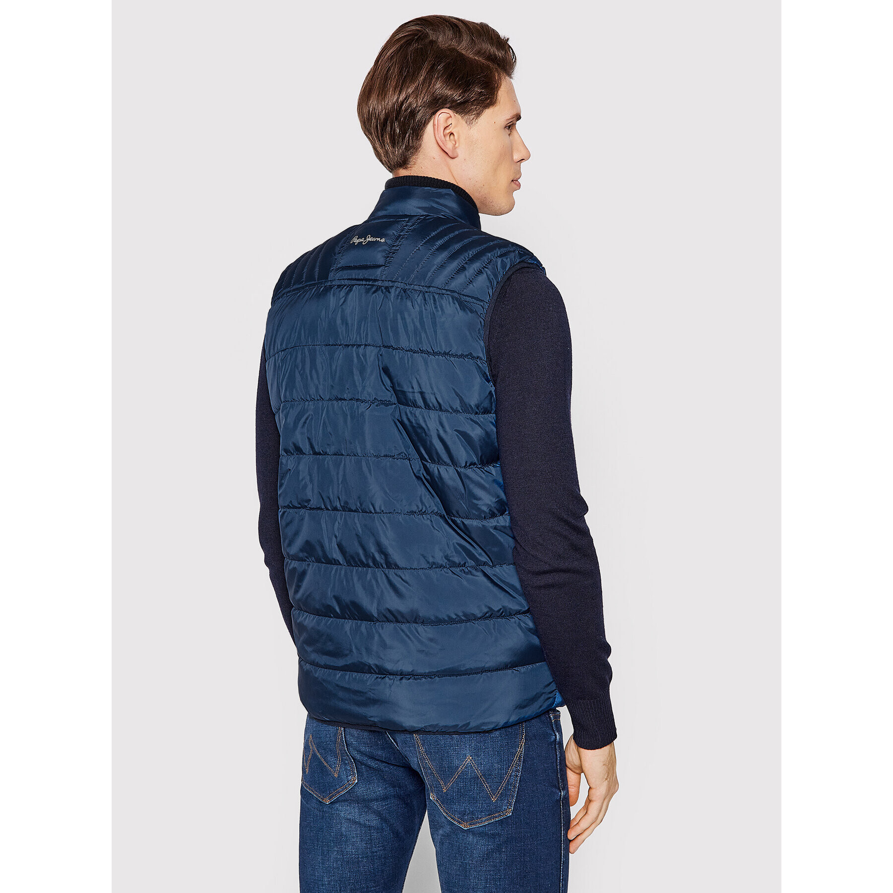 Pepe Jeans Елек Heinrich Vest PM402449 Тъмносин Regular Fit - Pepit.bg