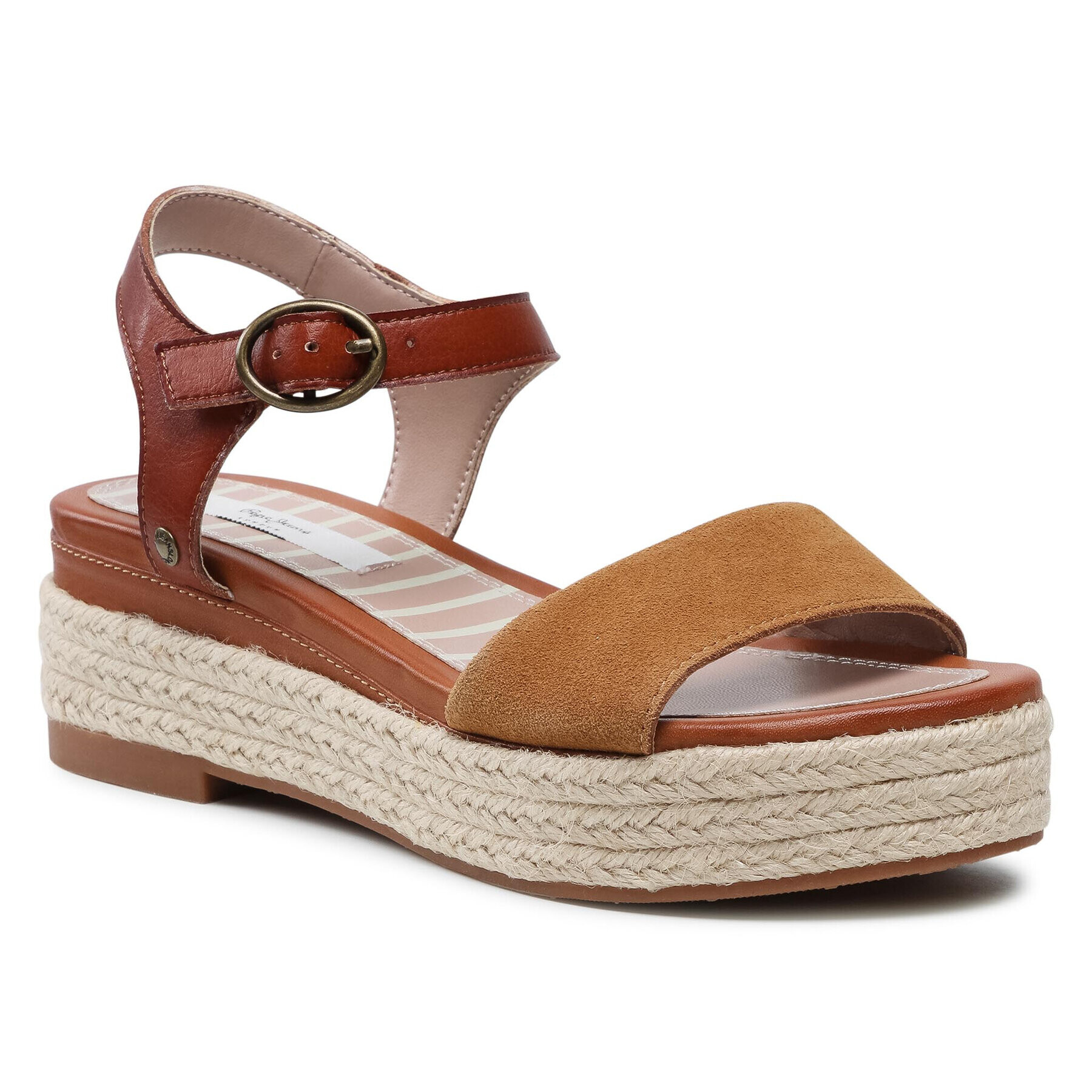 Pepe Jeans Еспадрили Century Suede PLS90235 Кафяв - Pepit.bg