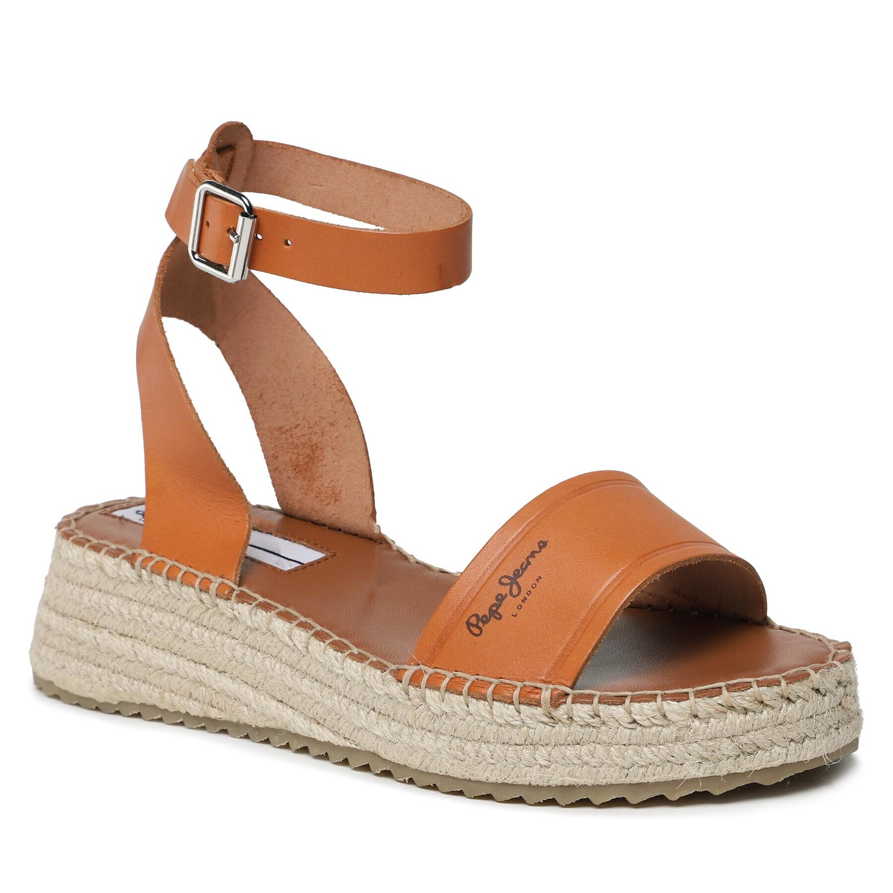 Pepe Jeans Еспадрили Kate Emboed PLS90591 Кафяв - Pepit.bg