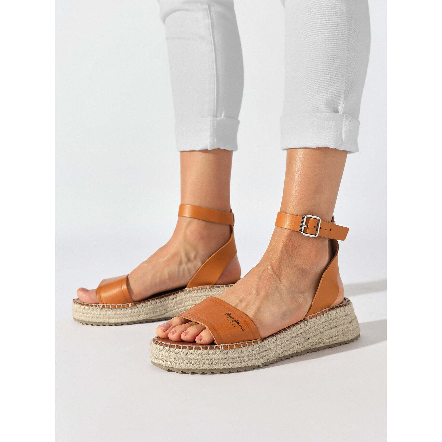 Pepe Jeans Еспадрили Kate Emboed PLS90591 Кафяв - Pepit.bg