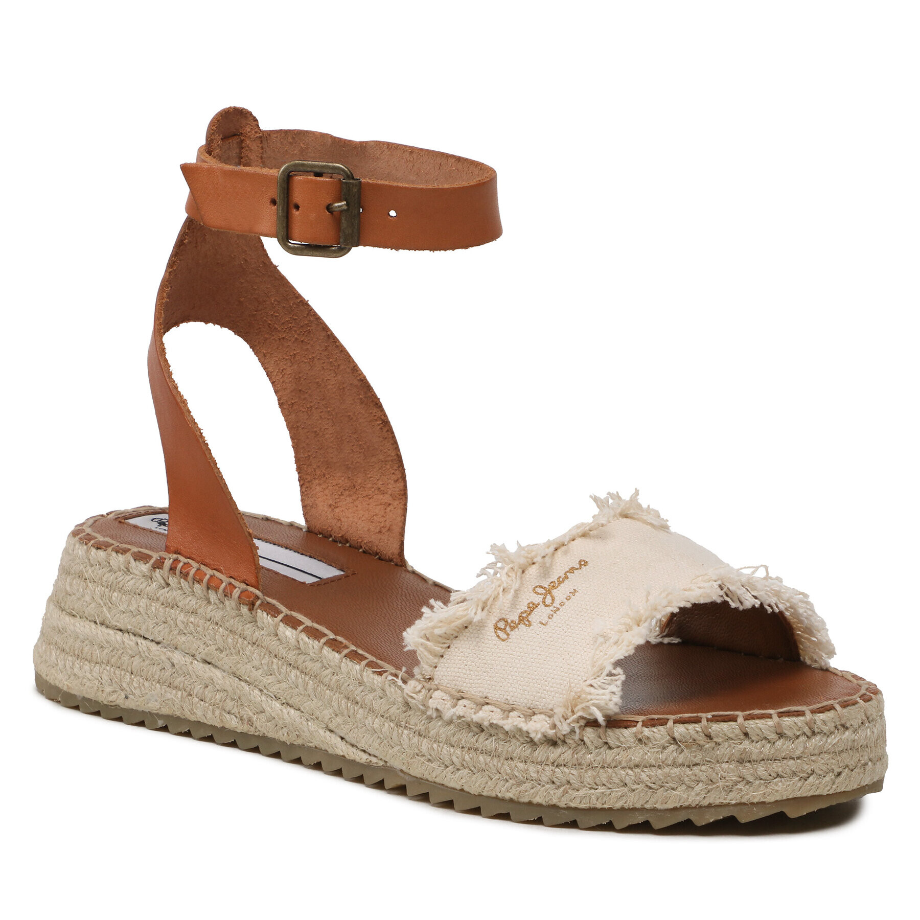 Pepe Jeans Еспадрили Kate Fabric PLS90592 Бял - Pepit.bg