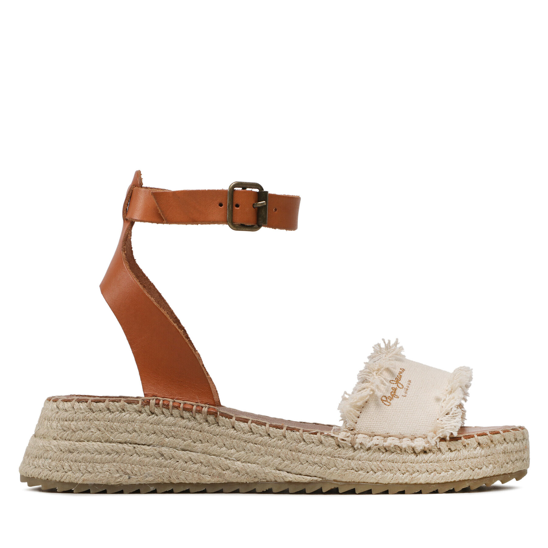 Pepe Jeans Еспадрили Kate Fabric PLS90592 Бял - Pepit.bg