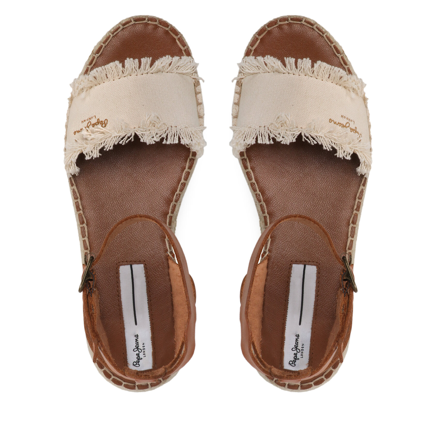 Pepe Jeans Еспадрили Kate Fabric PLS90592 Бял - Pepit.bg