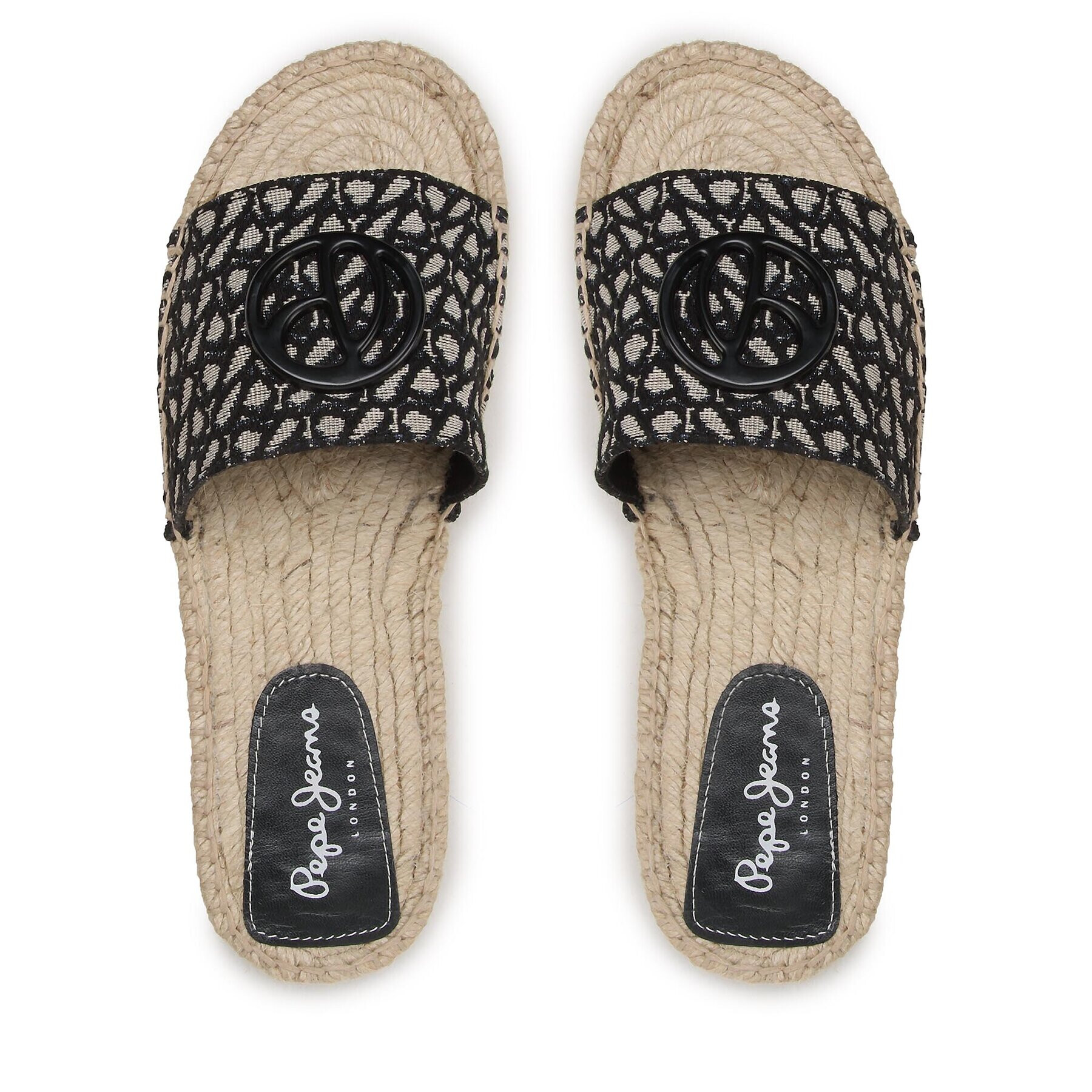 Pepe Jeans Еспадрили Siva Jacquard PLS90593 Черен - Pepit.bg