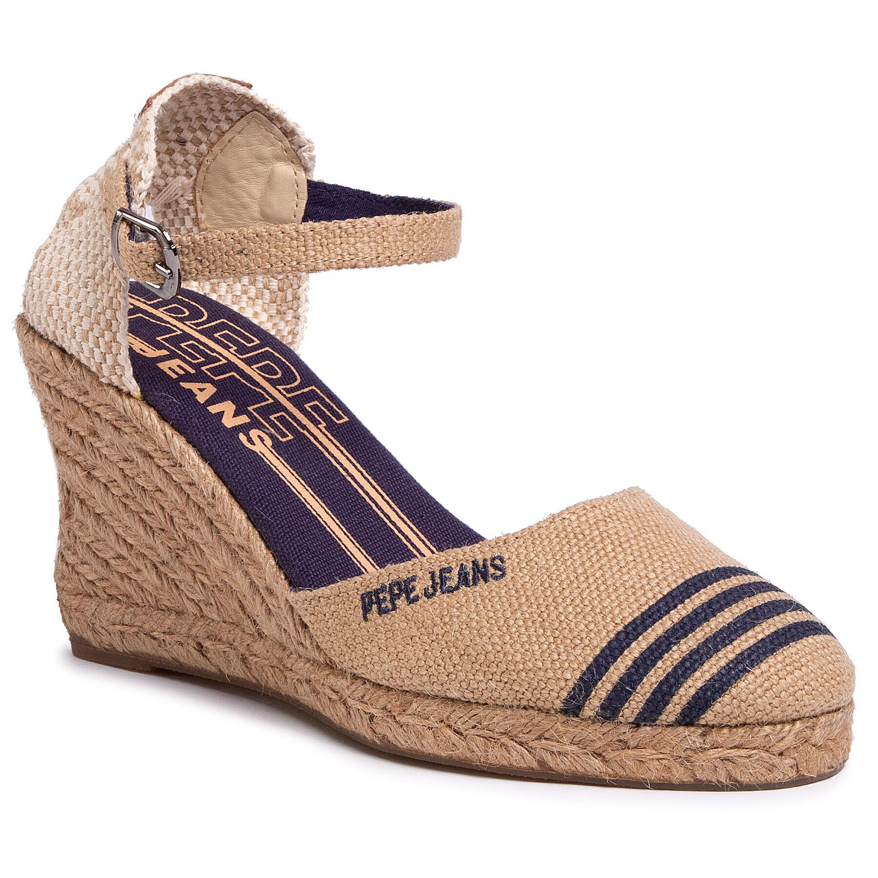 Pepe Jeans Еспадрили Wendy Strap PLS90435 Кафяв - Pepit.bg