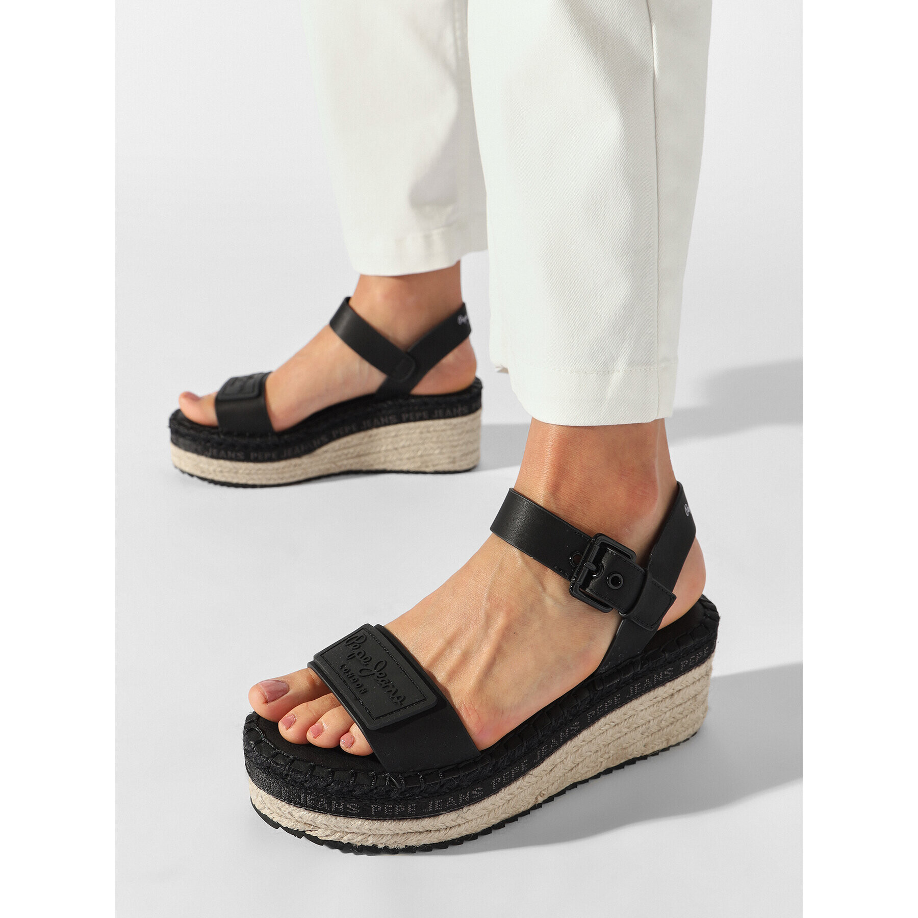 Pepe Jeans Еспадрили Witney Brand PLS90576 Черен - Pepit.bg