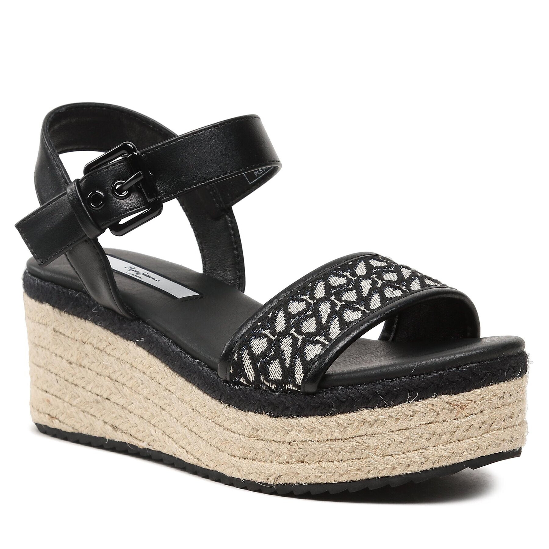 Pepe Jeans Еспадрили Witney Jacquard PLS90594 Черен - Pepit.bg
