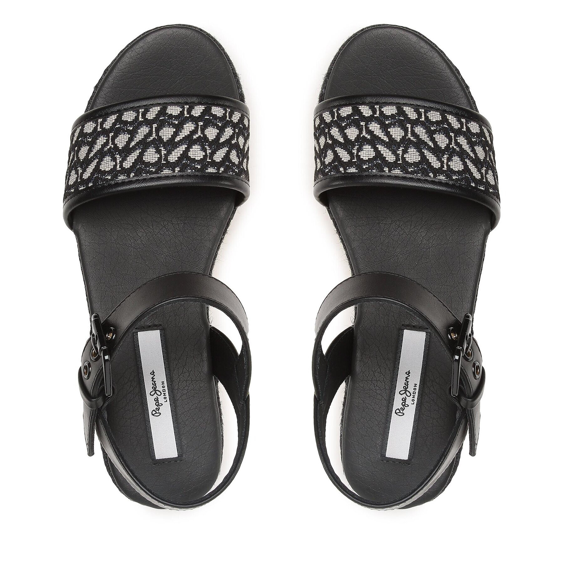 Pepe Jeans Еспадрили Witney Jacquard PLS90594 Черен - Pepit.bg